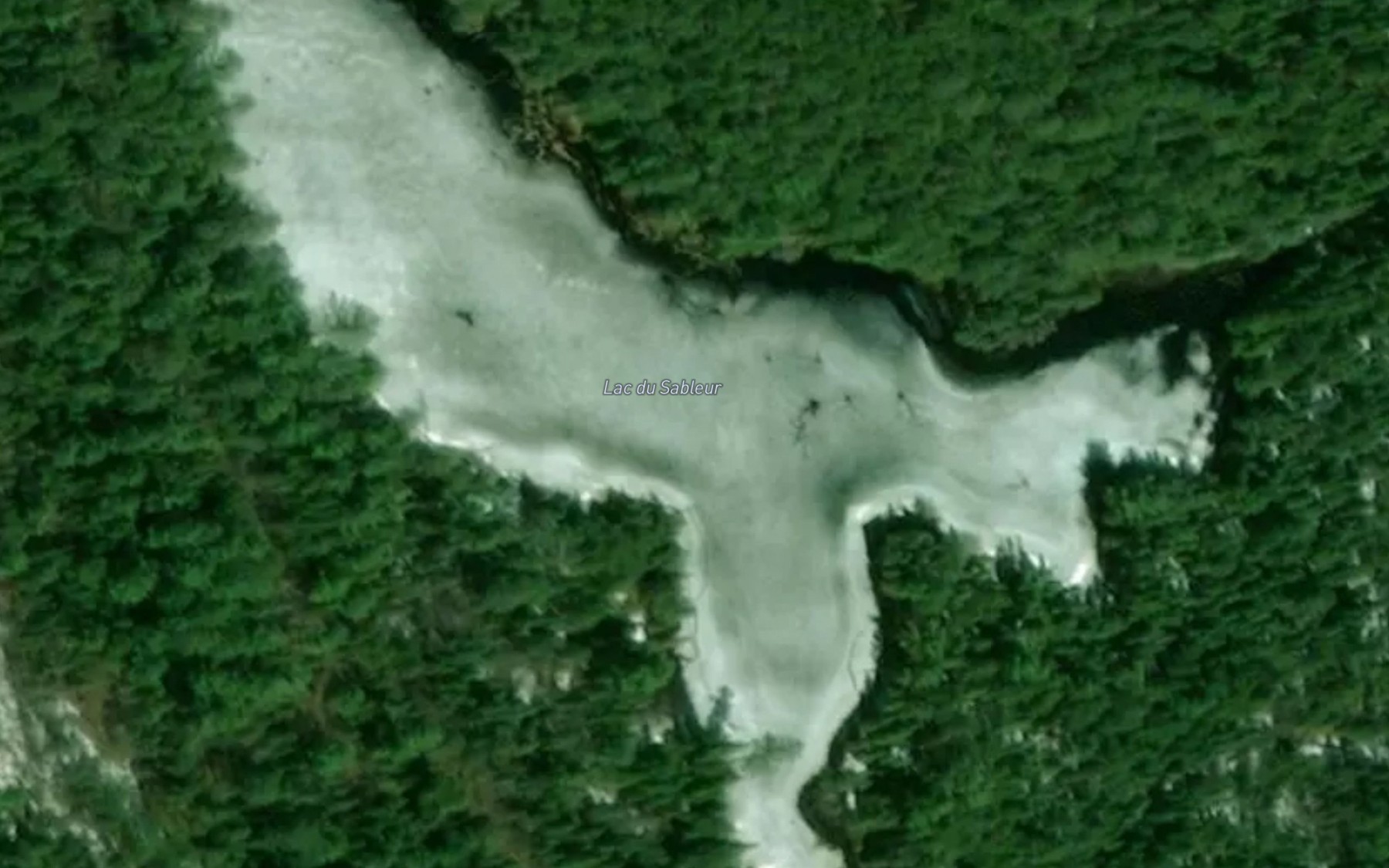 Satellite map of the Lac du Sableur