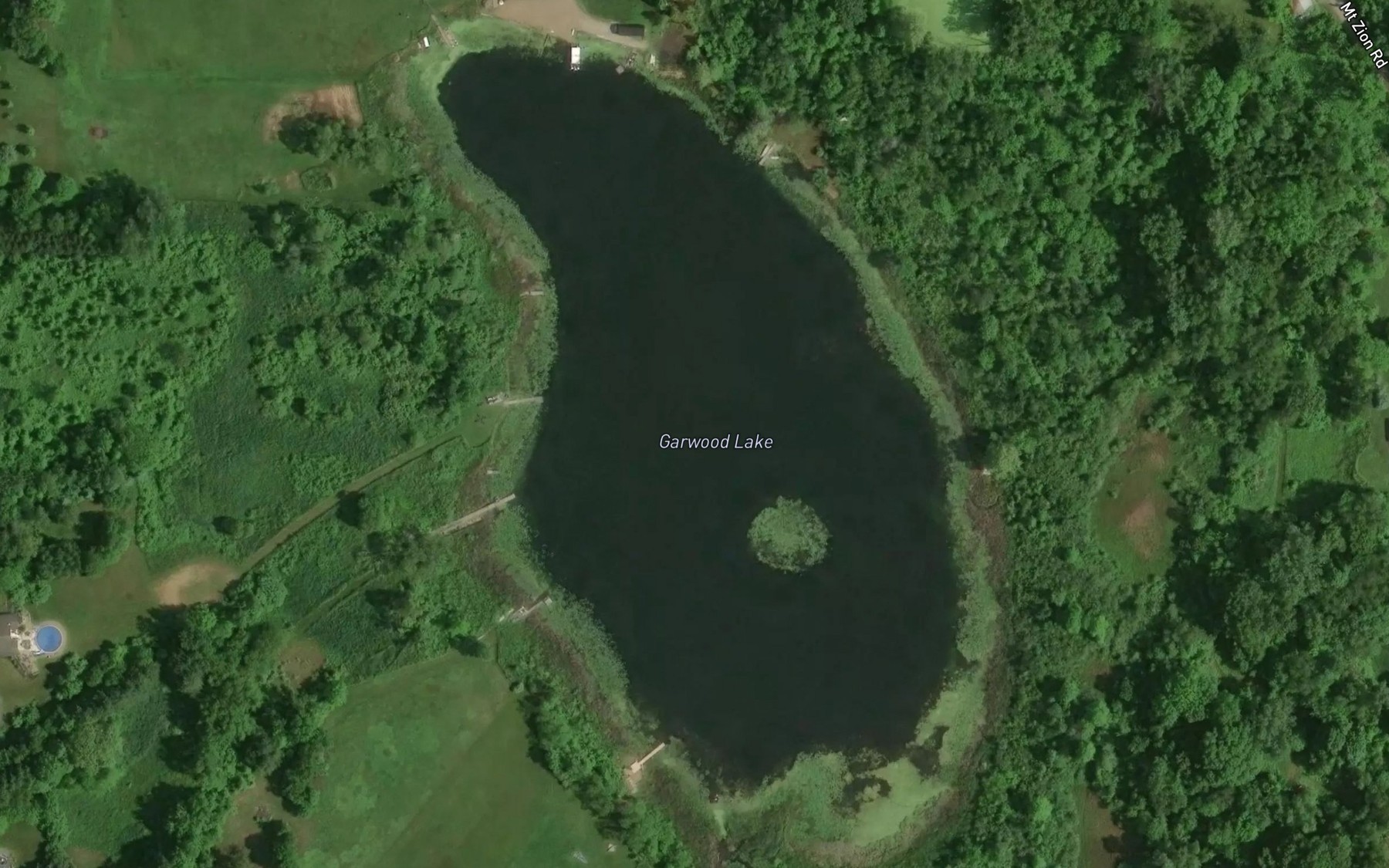Satellite map of the Garwood Lake