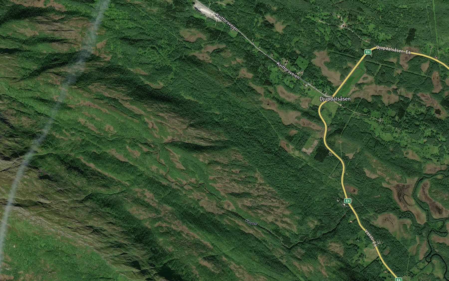 Satellite map of the Skogelva