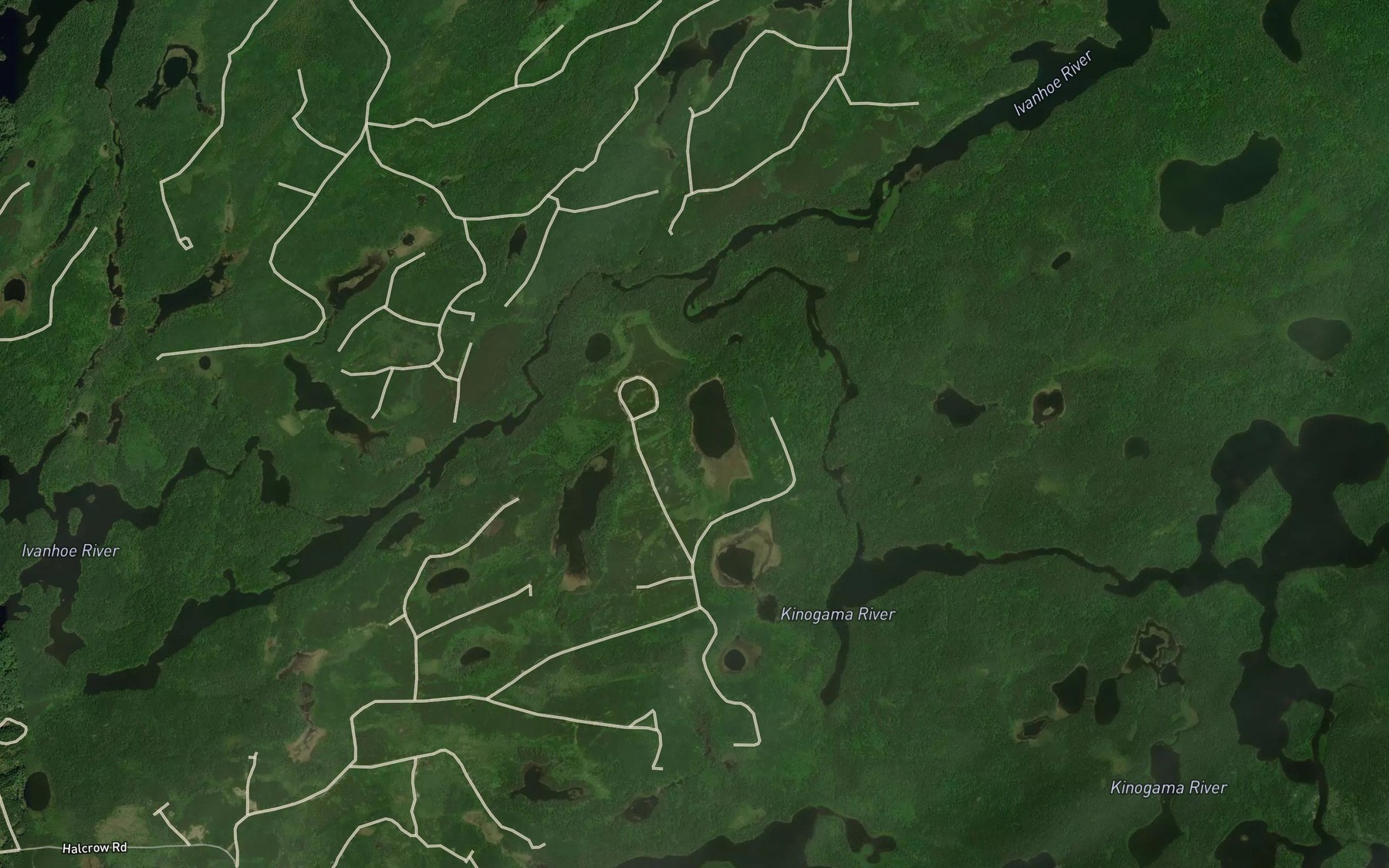 Satellite map of the Kinogama River