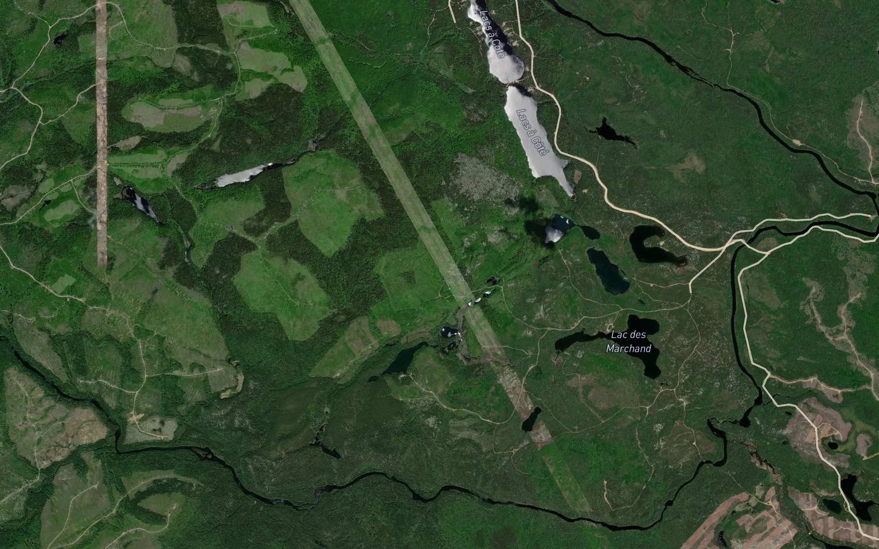 Satellite map of the Etangs du Raccourci de la Mousse