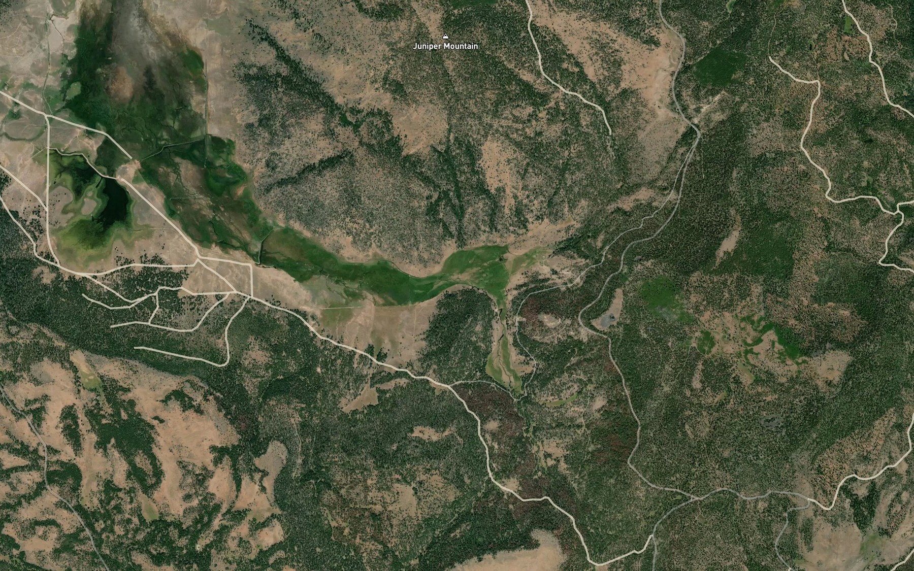 Satellite map of the Strawberry Creek