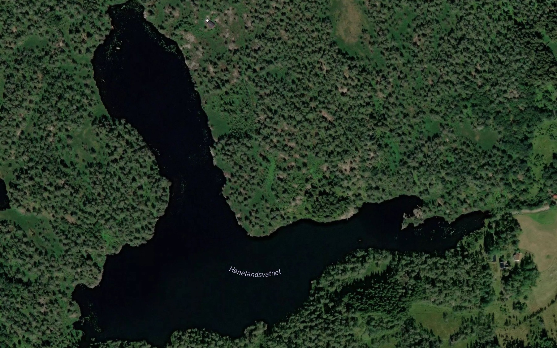 Satellite map of the Honelandsvannet