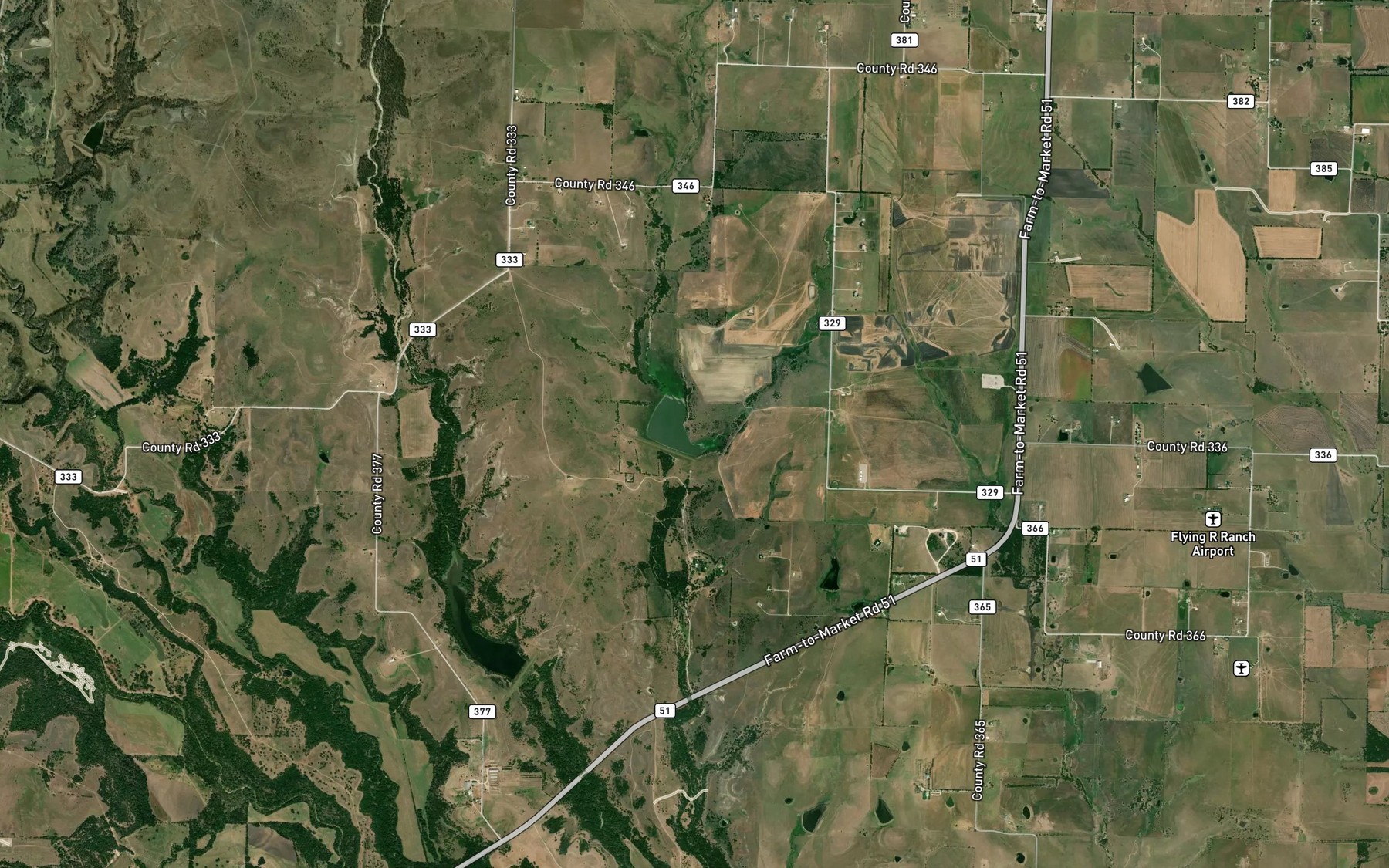 Satellite map of the Soil Conservation Service Site 48 Reservoir