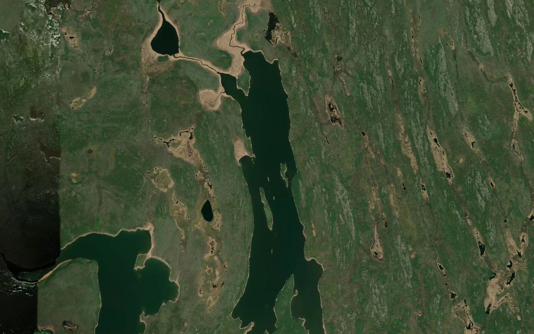 Satellite map of the Dismay Lake