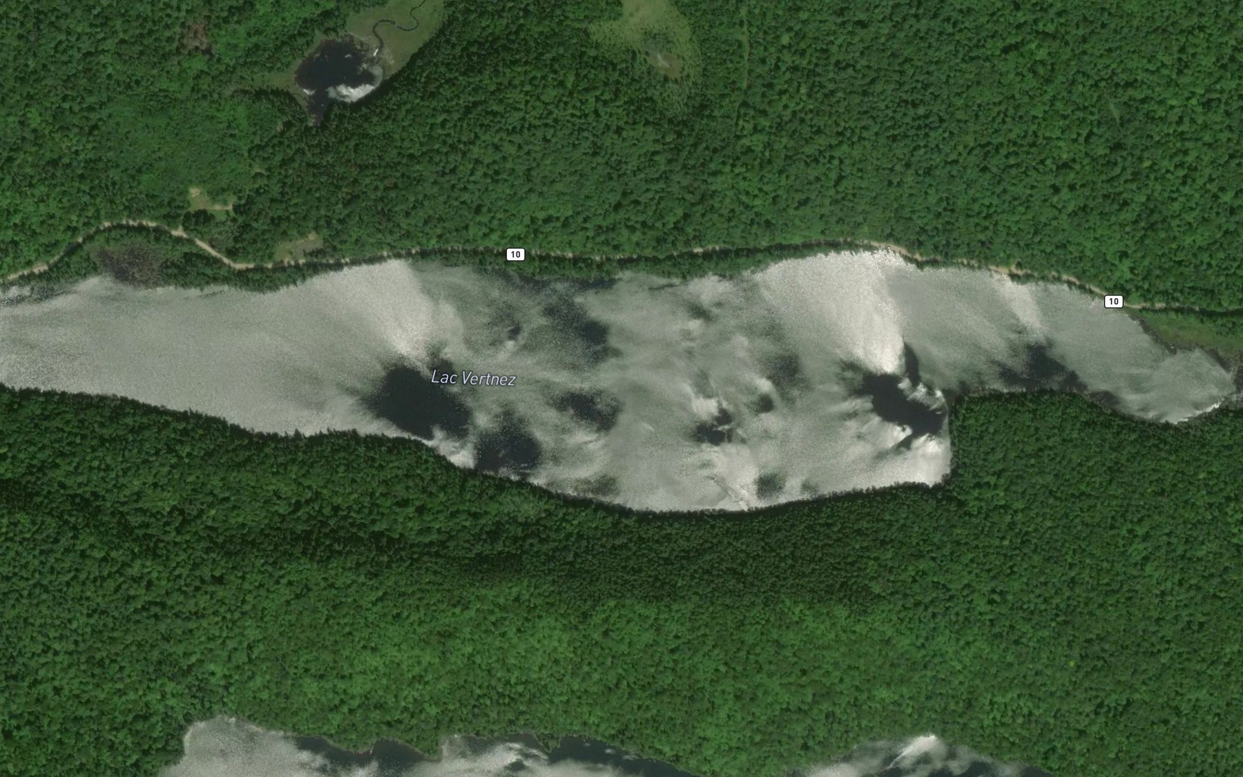 Satellite map of the Lac Vertnez