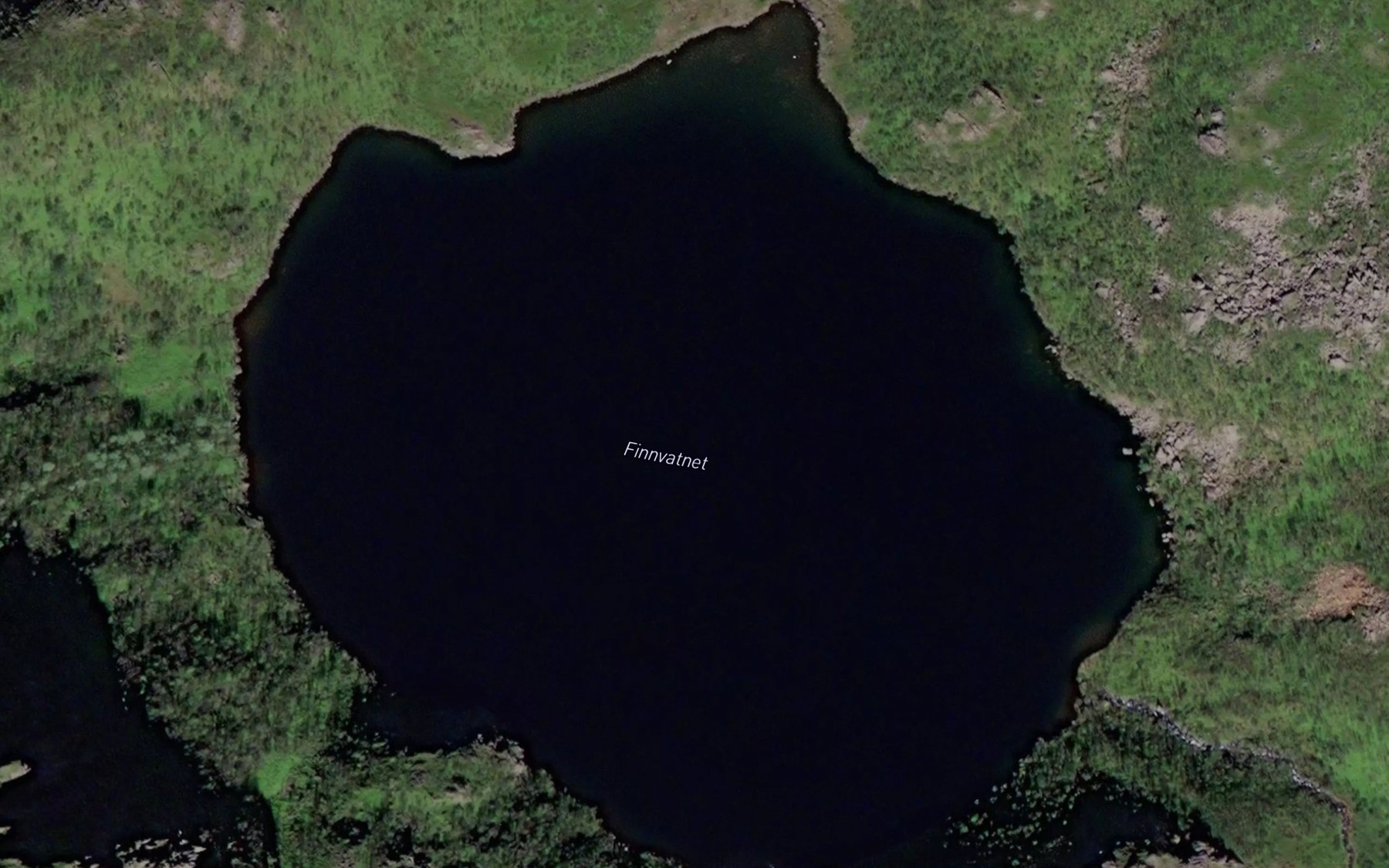 Satellite map of the Finnvatnet