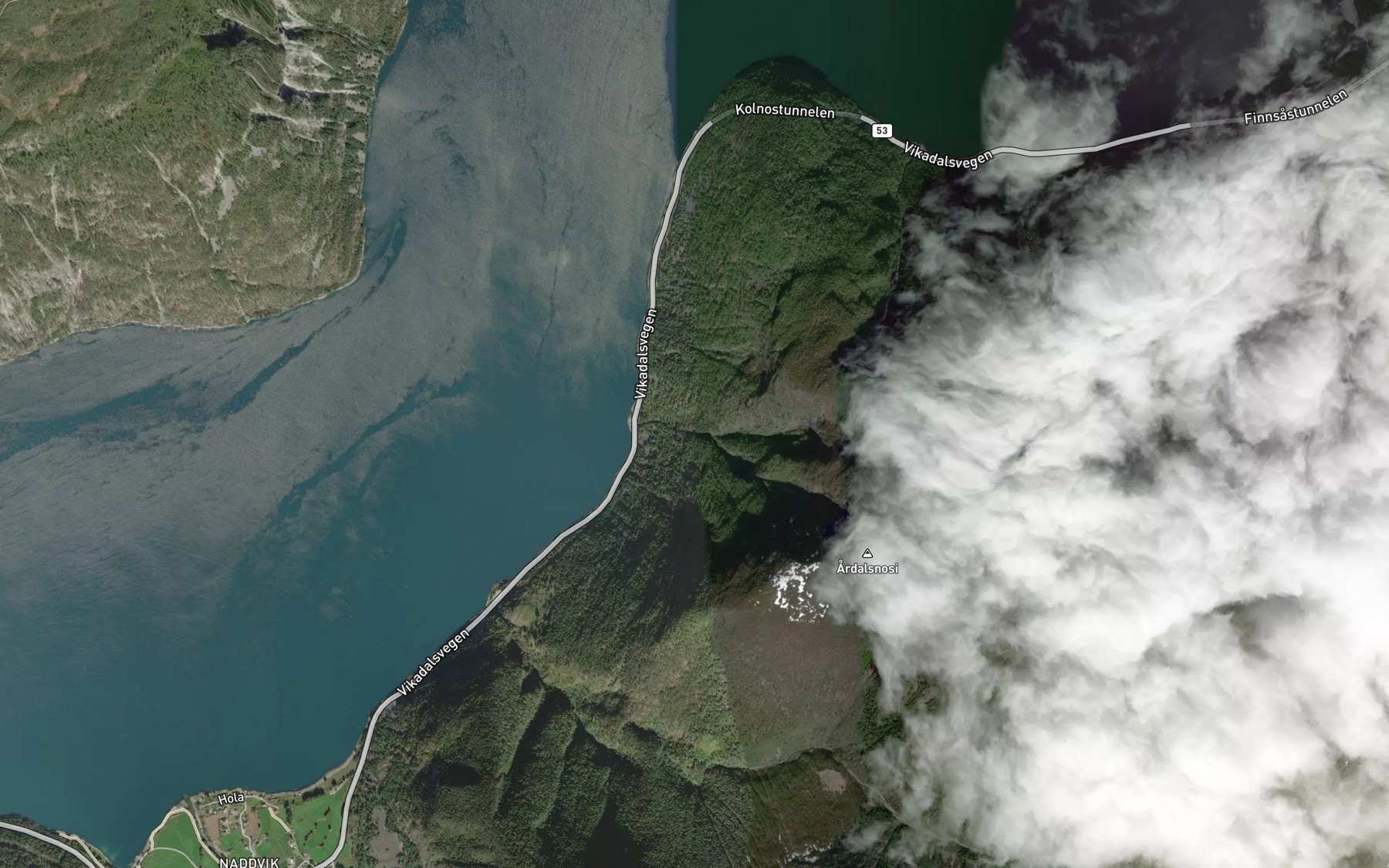 Satellite map of the Lindegjelet