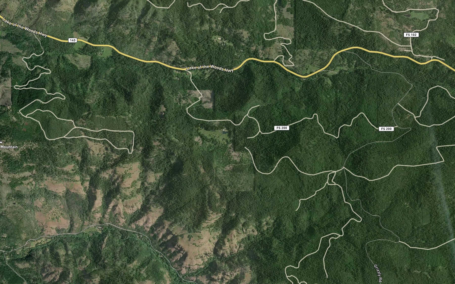 Satellite map of the Elder Spring