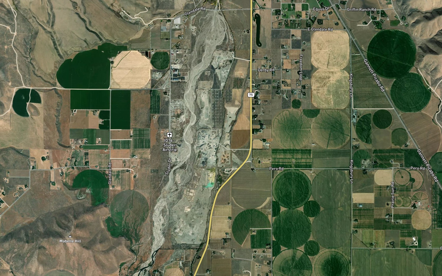 Satellite map of the Bypass Canal