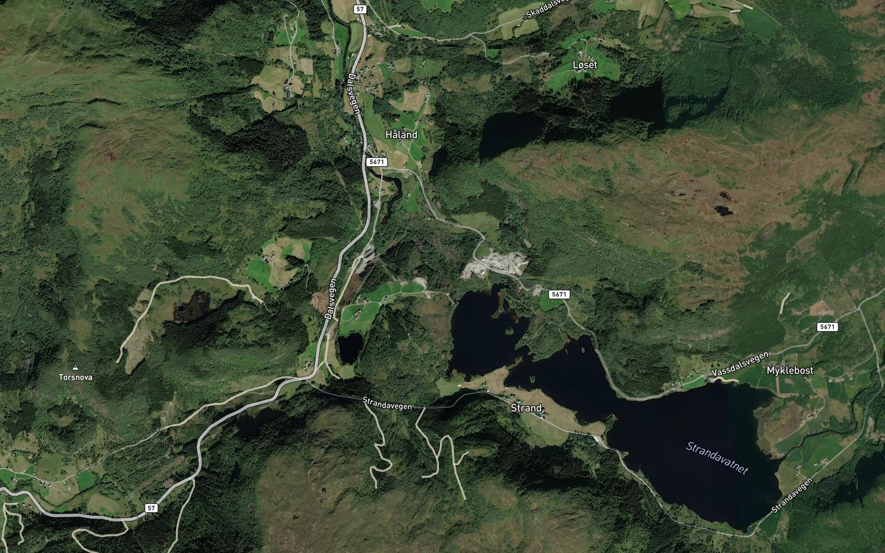 Satellite map of the Halandsfossen