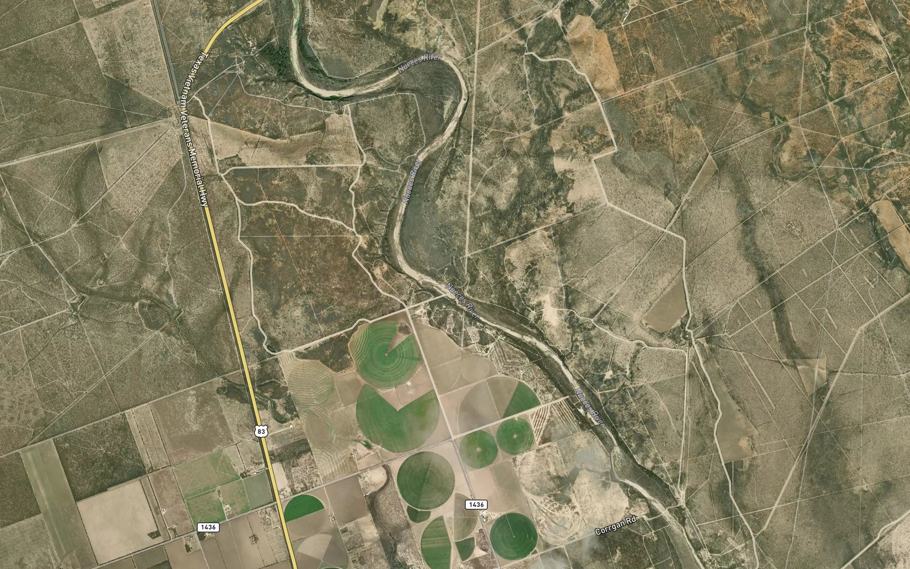 Satellite map of the Live Oak Creek