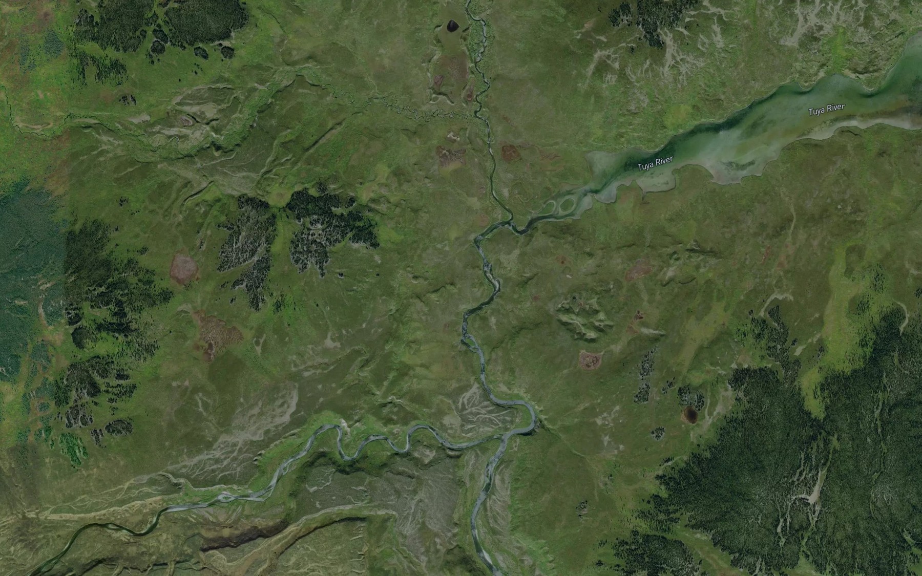 Satellite map of the Josephine Creek