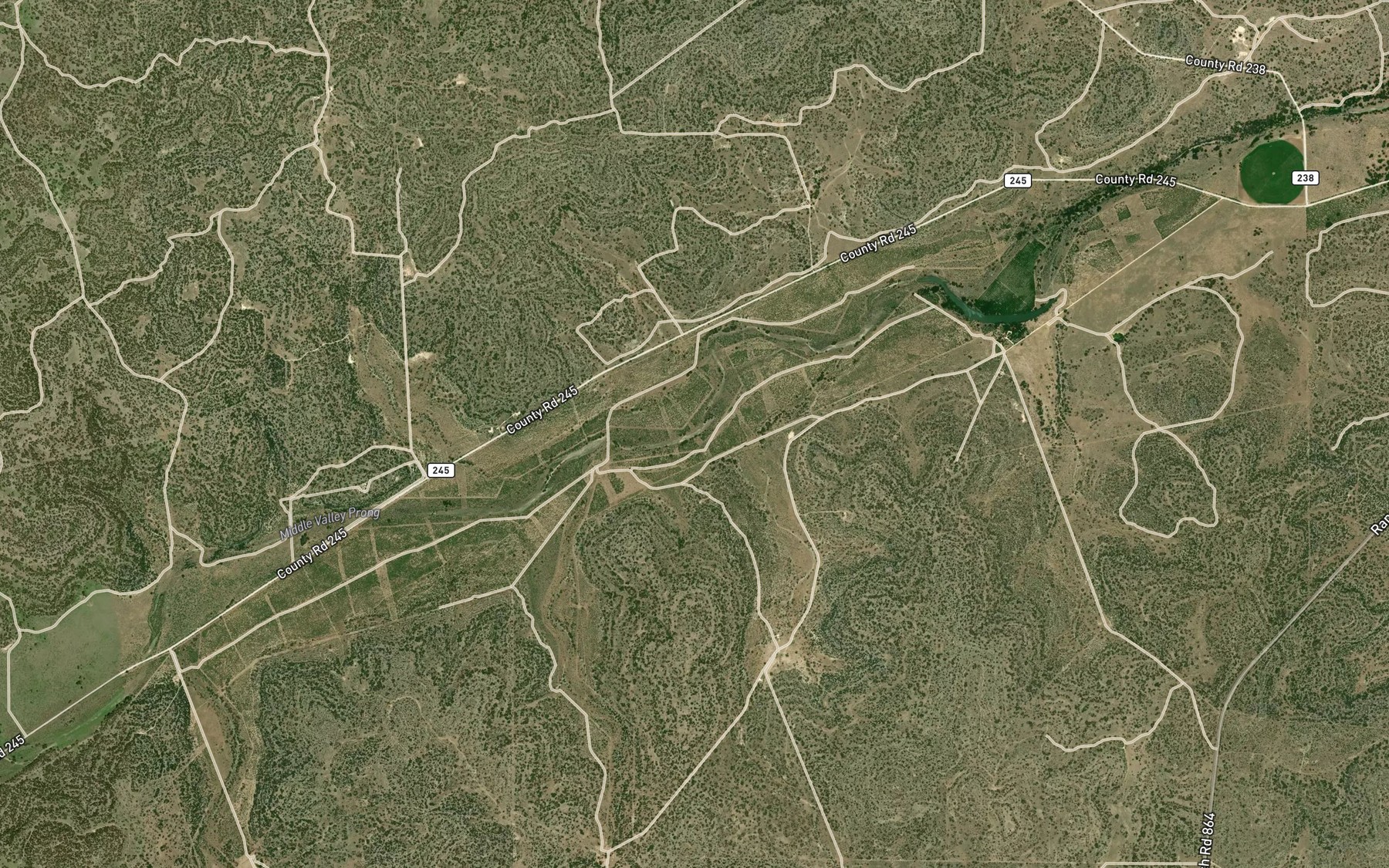Satellite map of the Black Waterhole