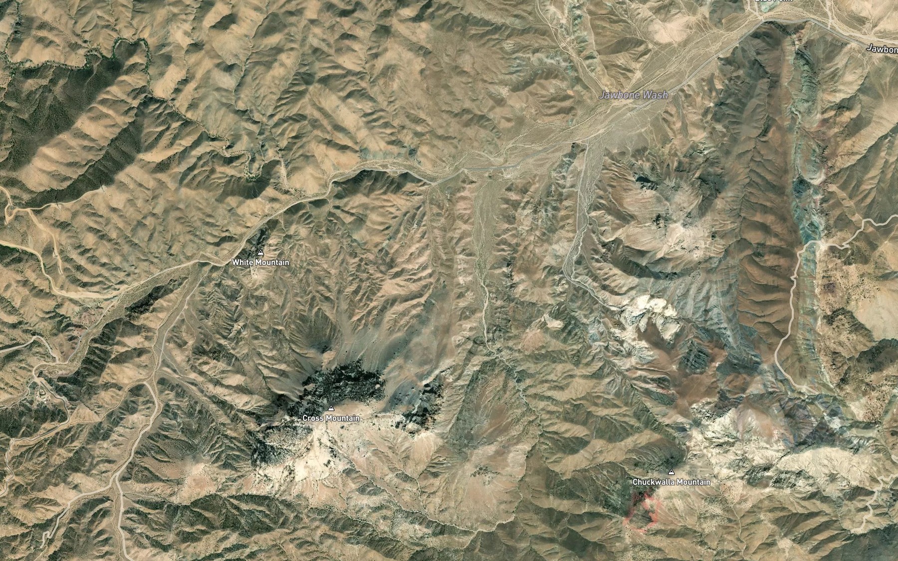 Satellite map of the Cutterbank Spring