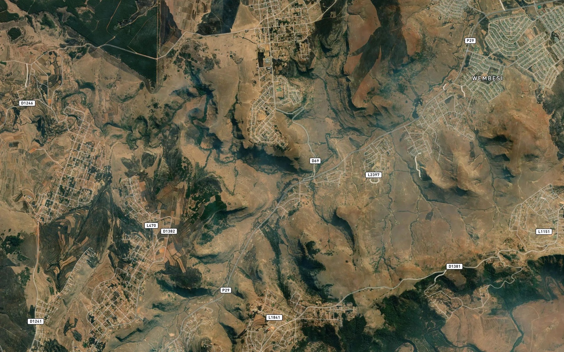 Satellite map of the Mawebu