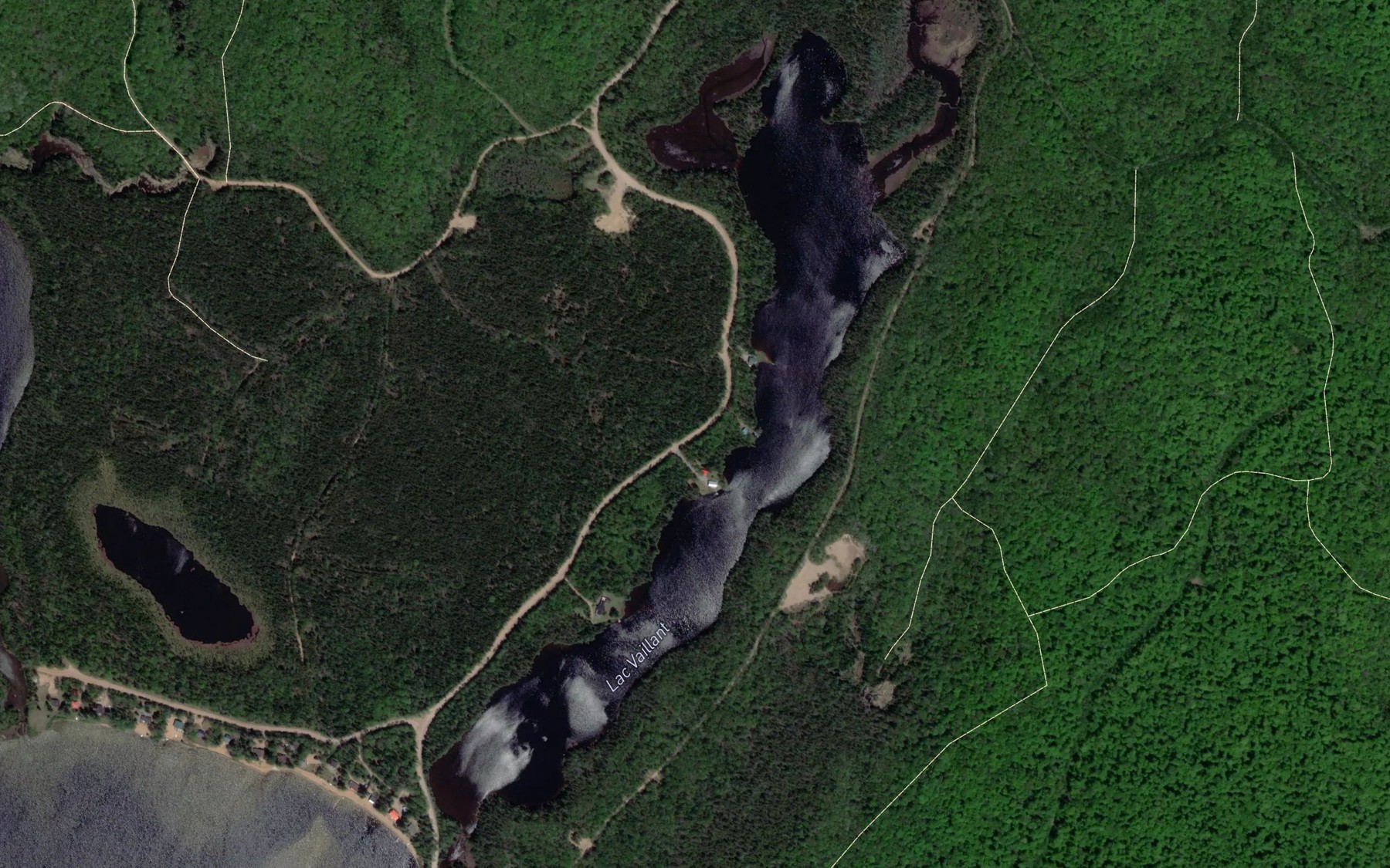 Satellite map of the Lac Vaillant