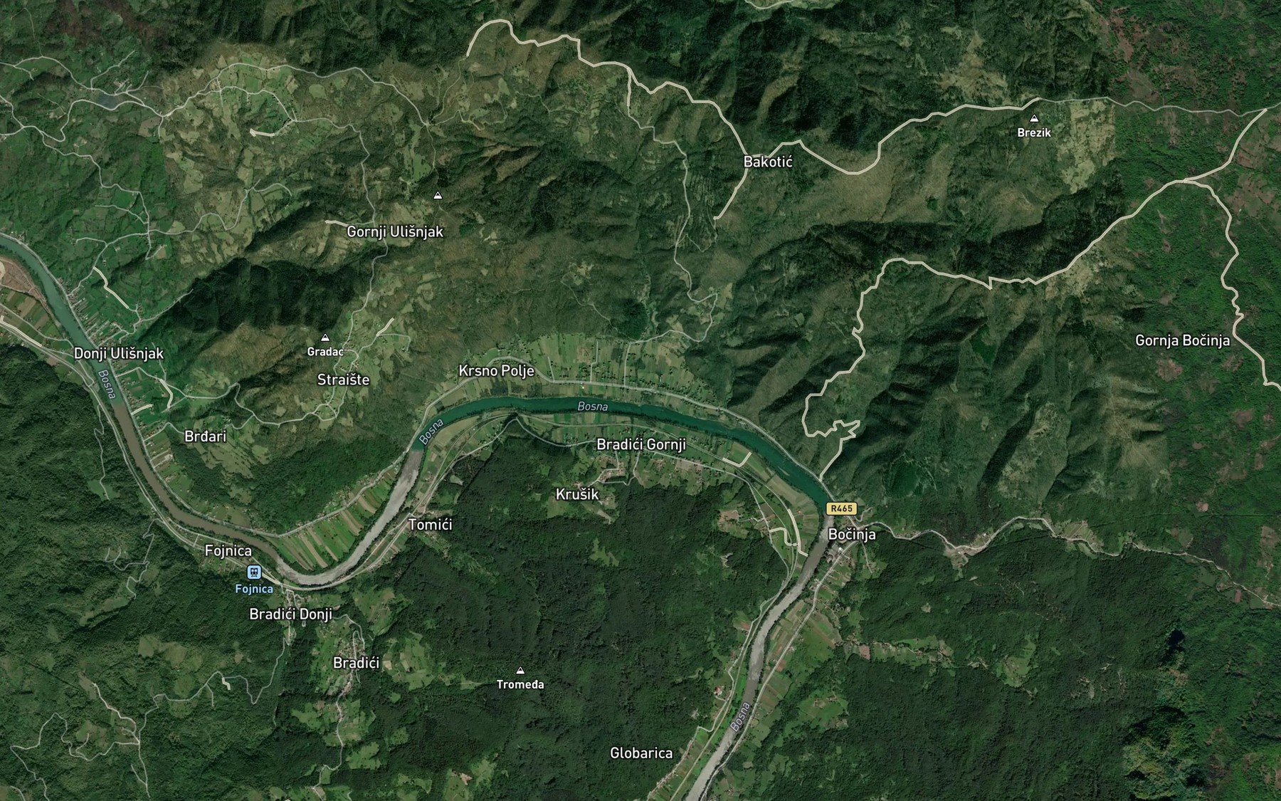 Satellite map of the Bukovac