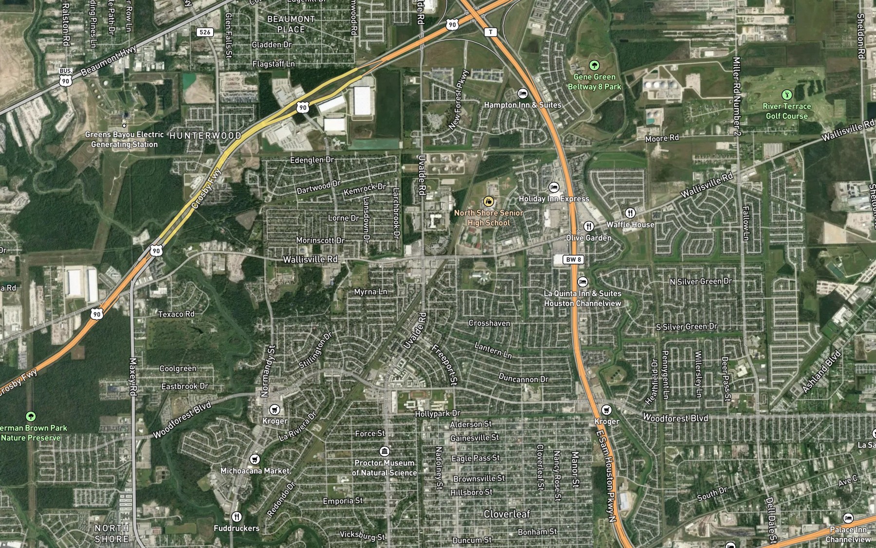 Satellite map of the West Canal