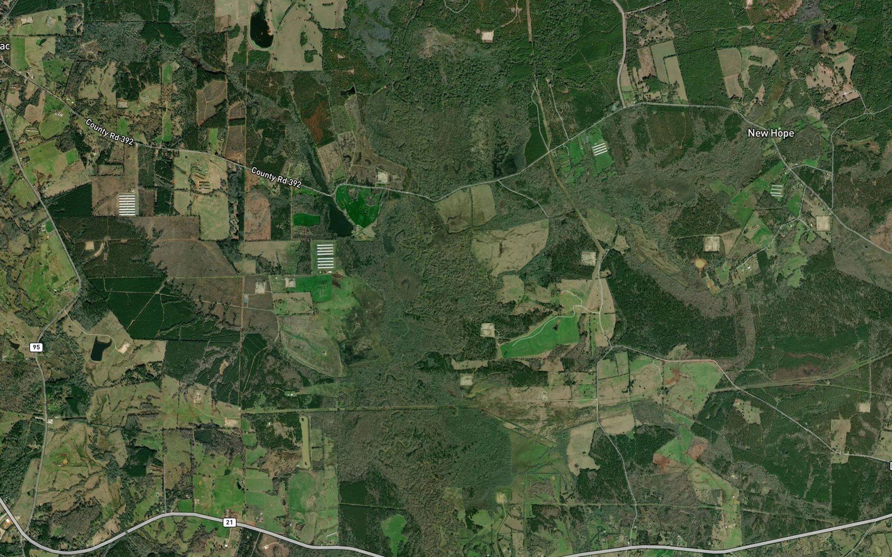 Satellite map of the Price Creek