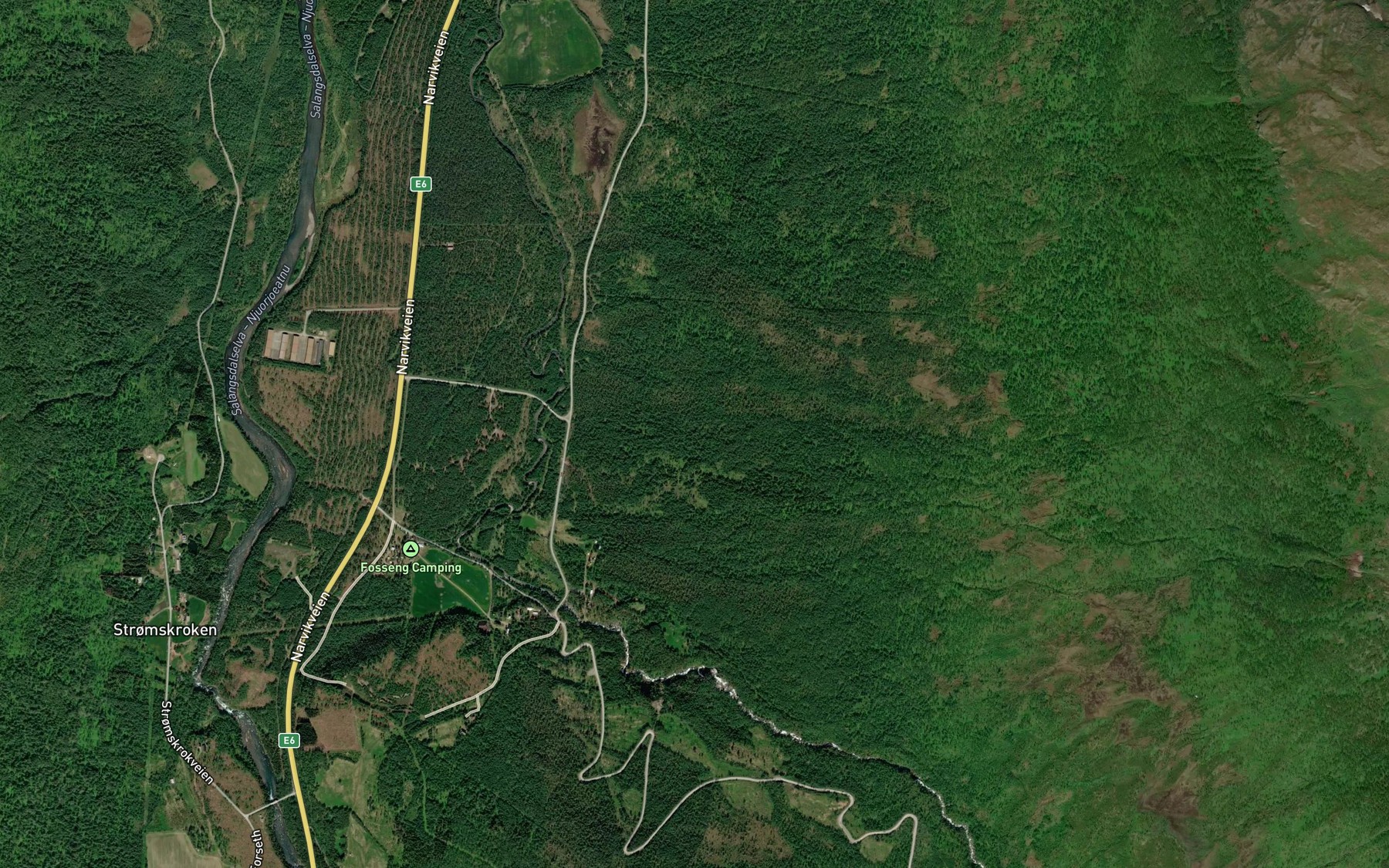 Satellite map of the Saeterbekken