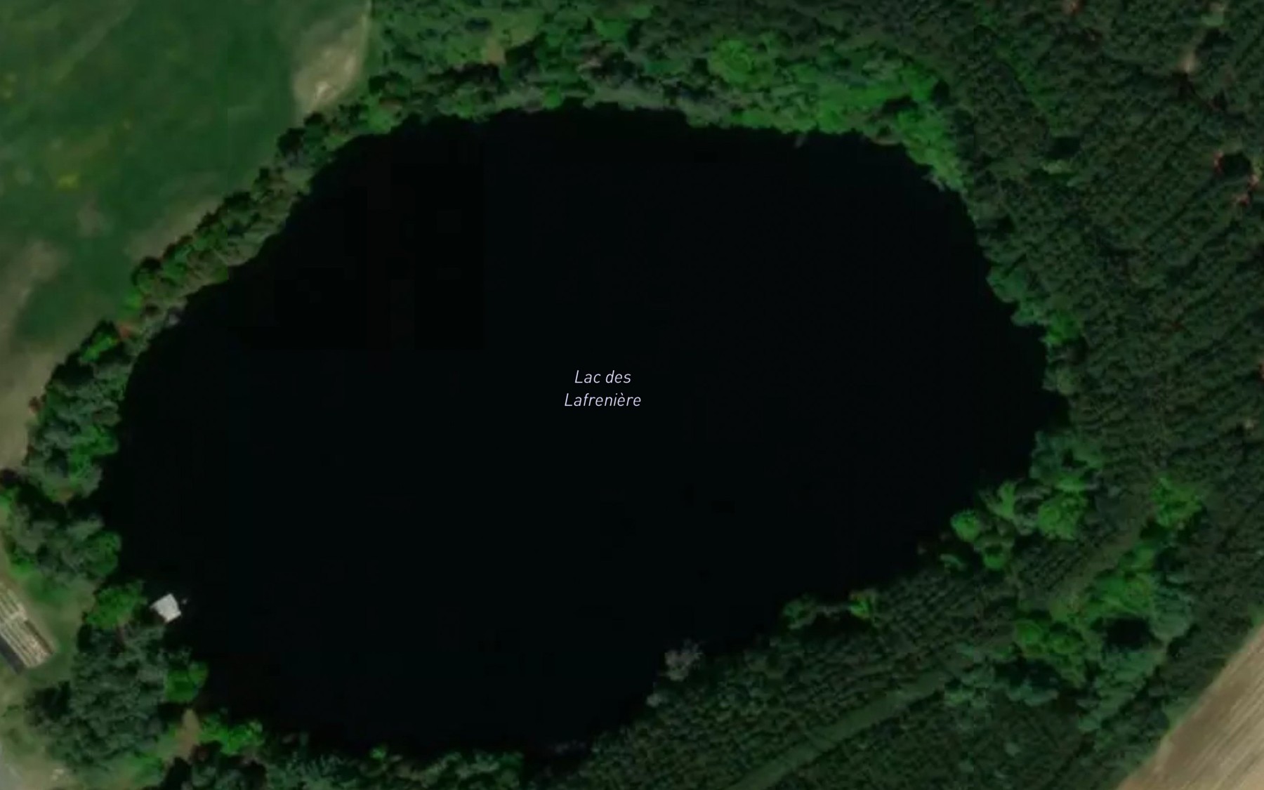 Satellite map of the Lac des Lafreniere