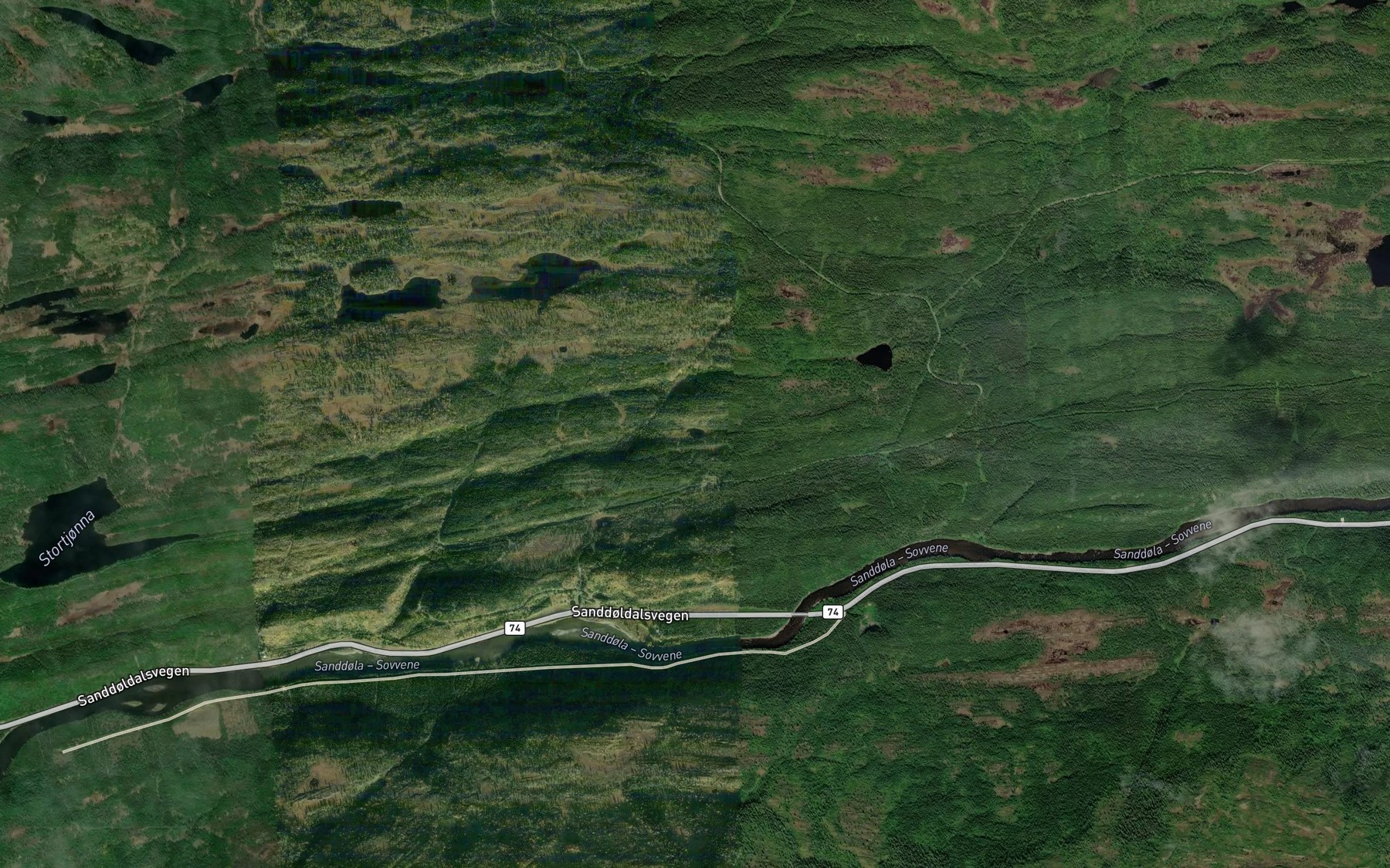 Satellite map of the Jotjonna