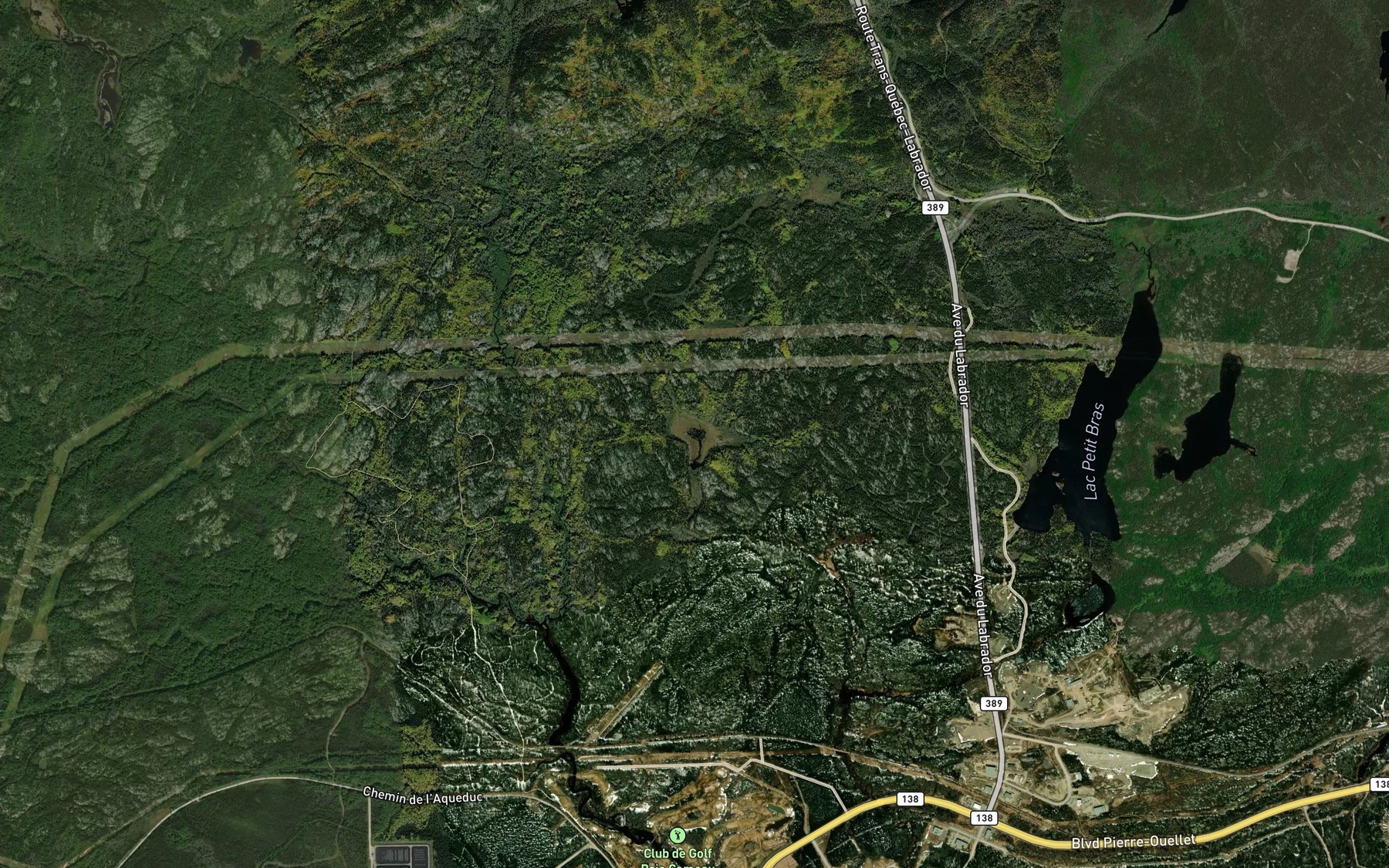 Satellite map of the Lac du Nord