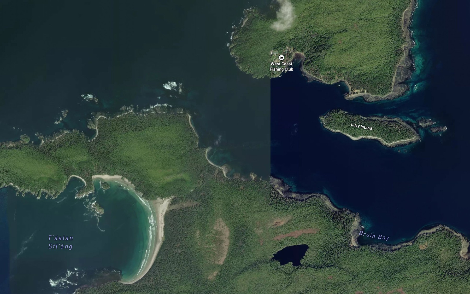 Satellite map of the Marchand Reef