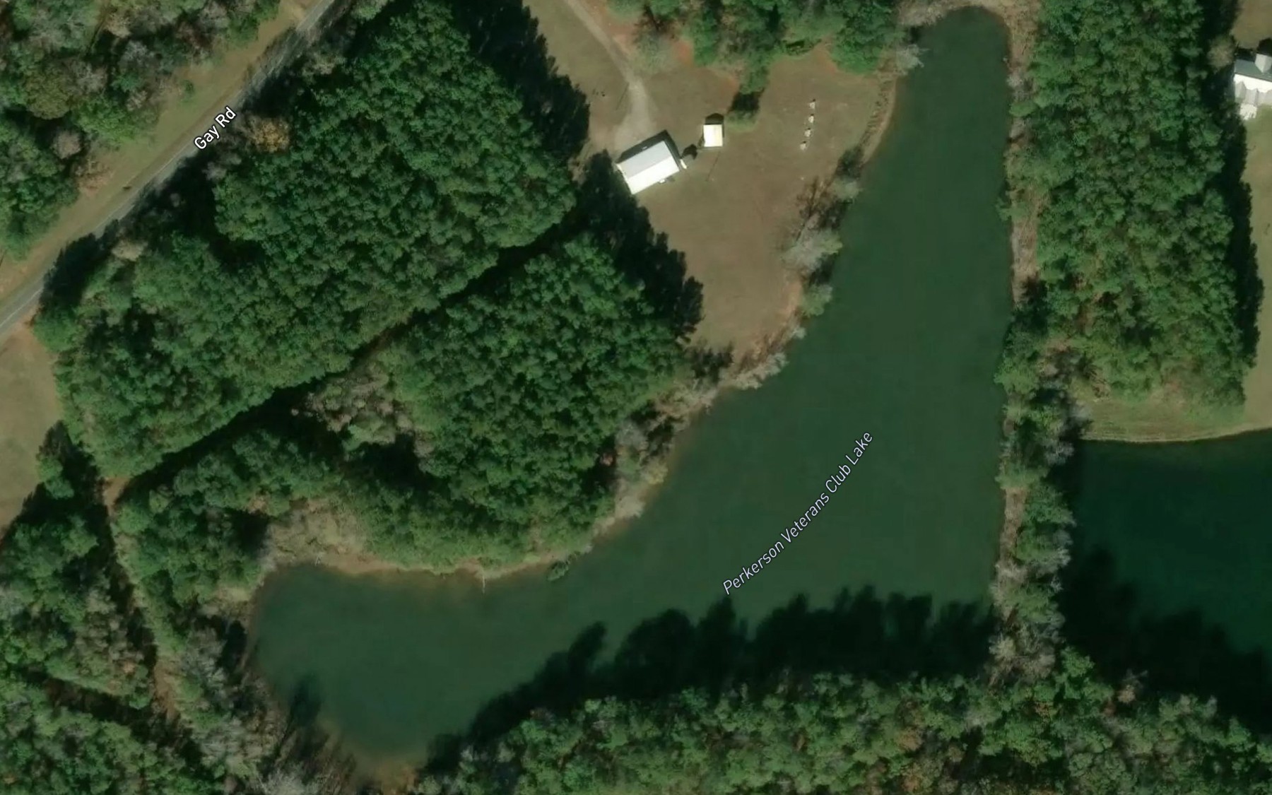 Satellite map of the Perkerson Veterans Club Lake