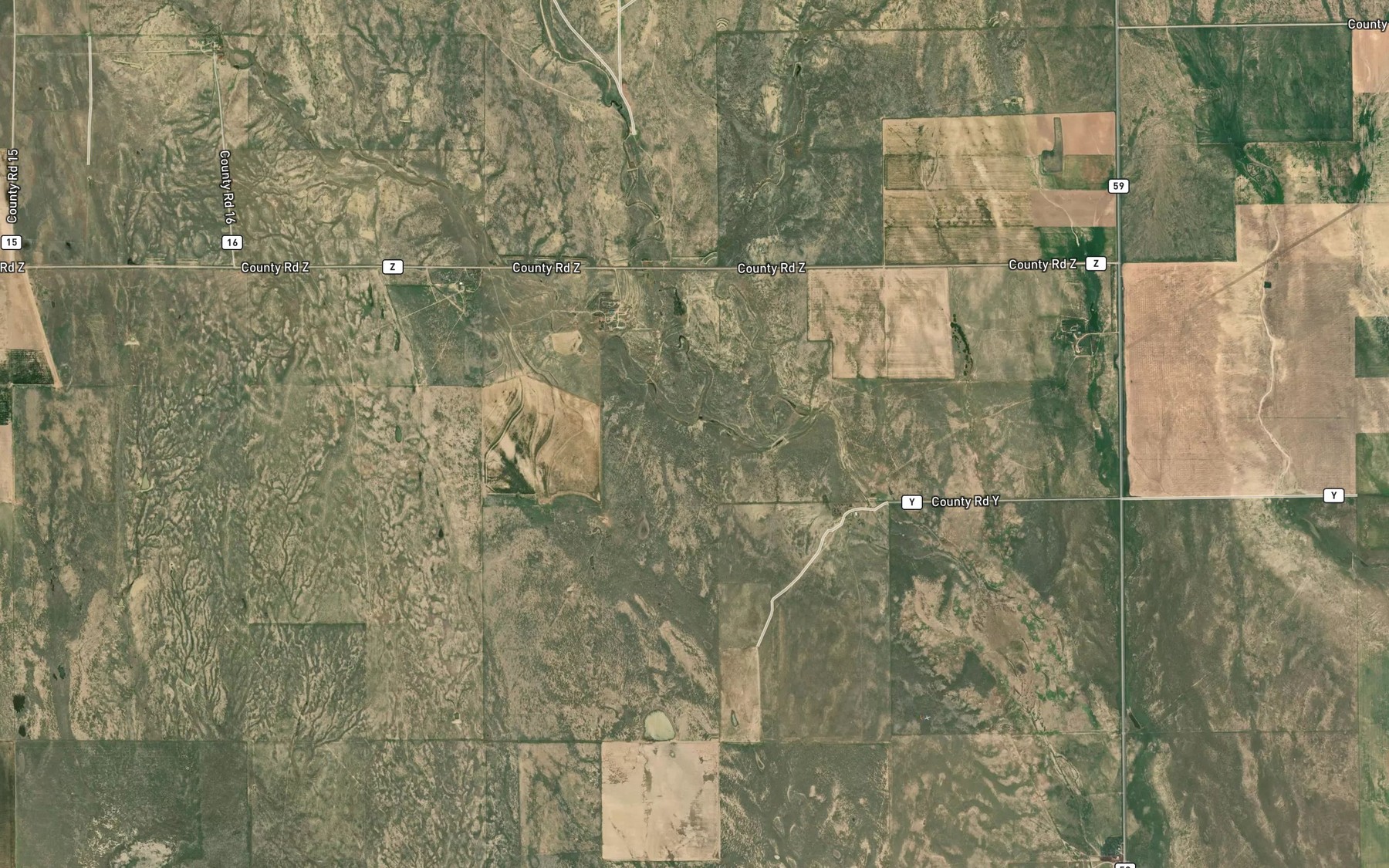 Satellite map of the Middle Fork Big Spring Creek