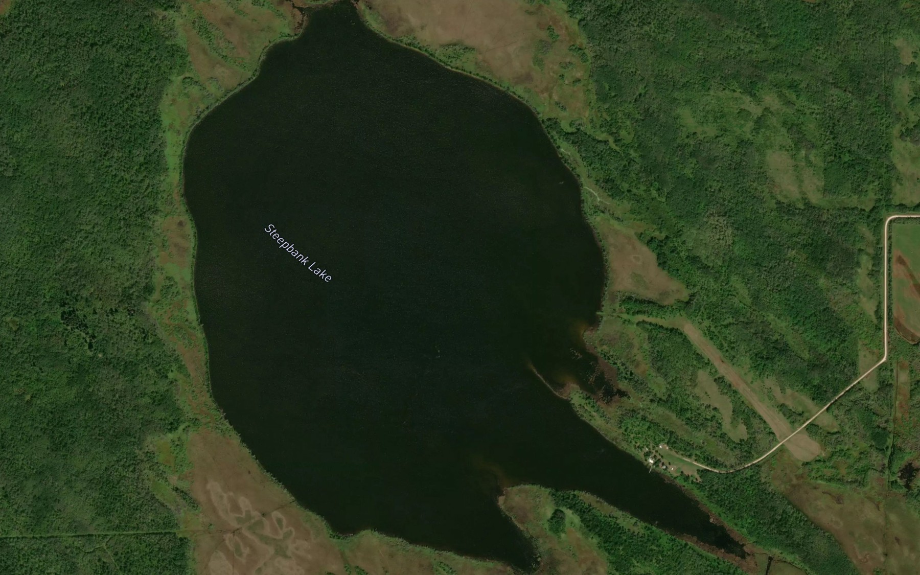 Satellite map of the Steepbank Lake