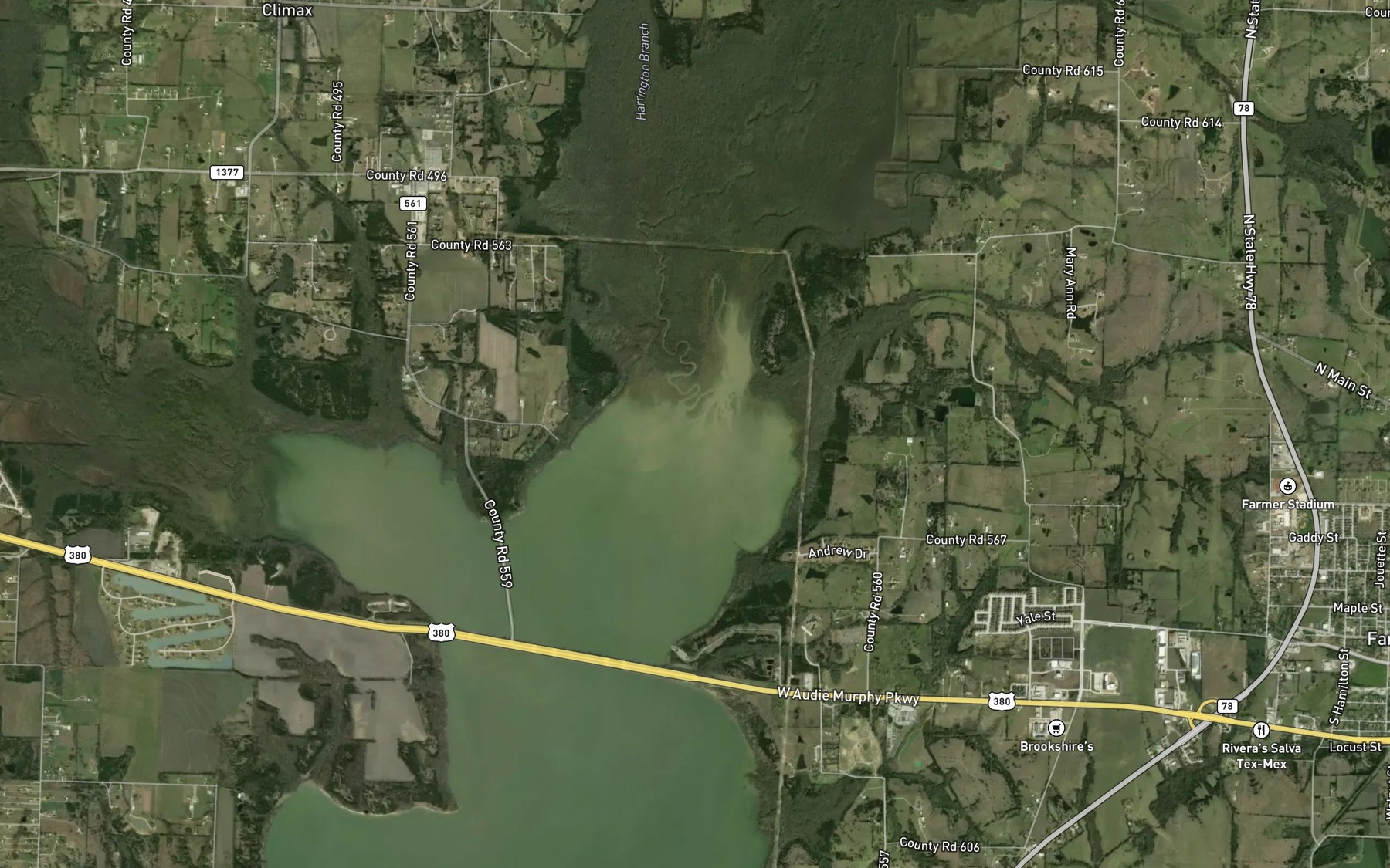 Satellite map of the Lee Creek