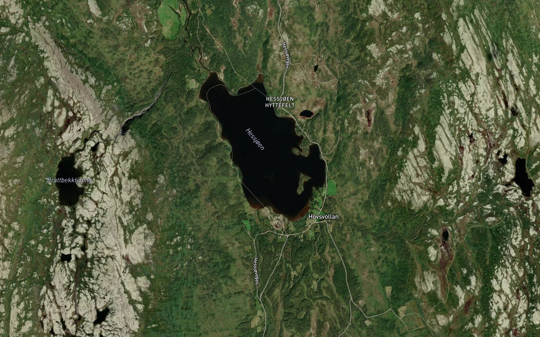 Satellite map of the Hessjoen