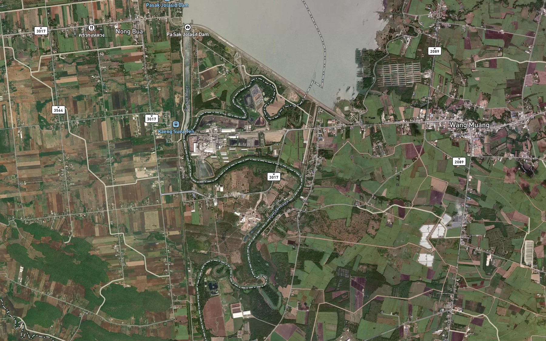 Satellite map of the Huai Yai