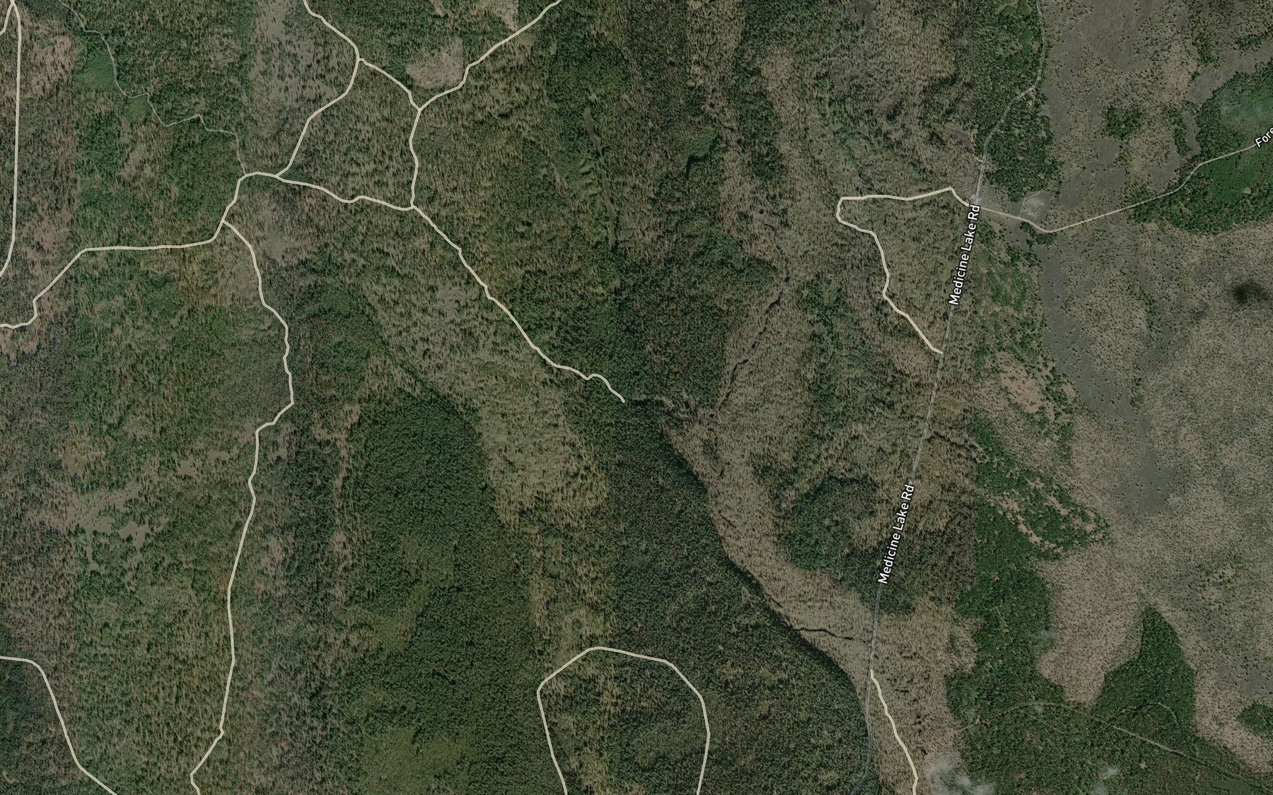Satellite map of the Lava Crack Spring