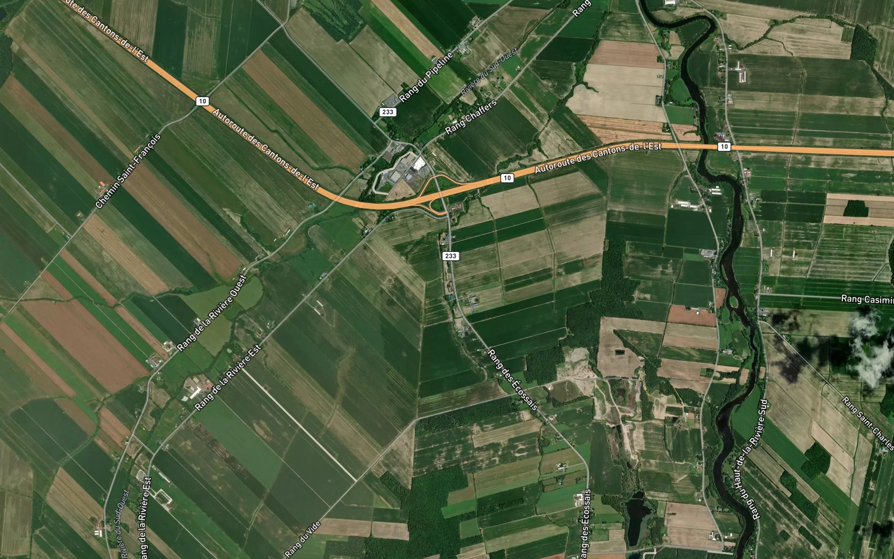 Satellite map of the Ruisseau Francois-Paquette
