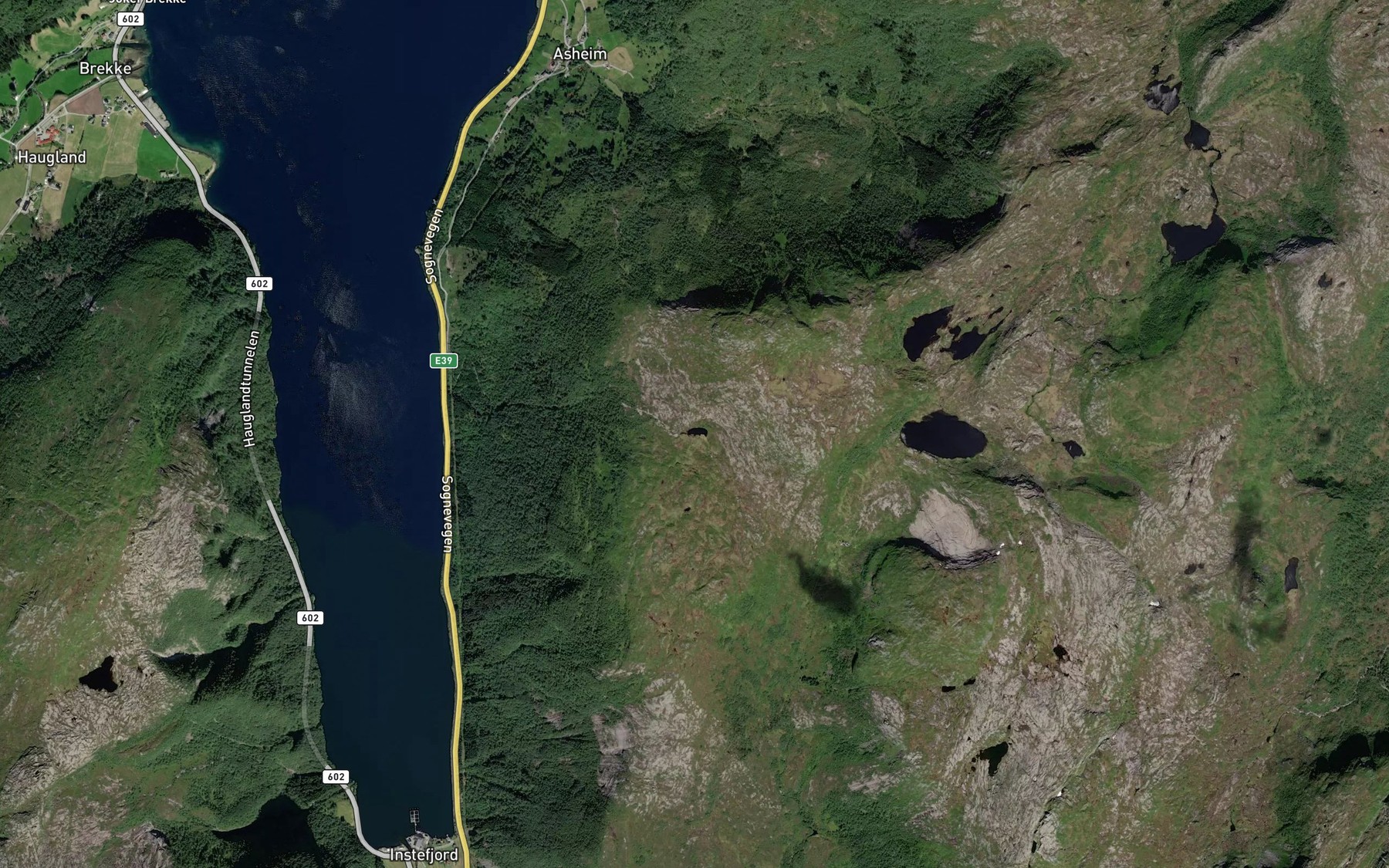 Satellite map of the Lomtjorna