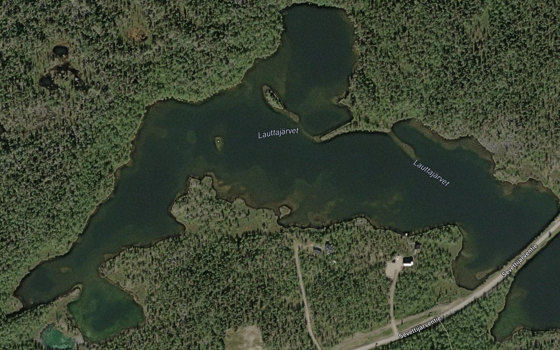 Satellite map of the Lauttajarvet