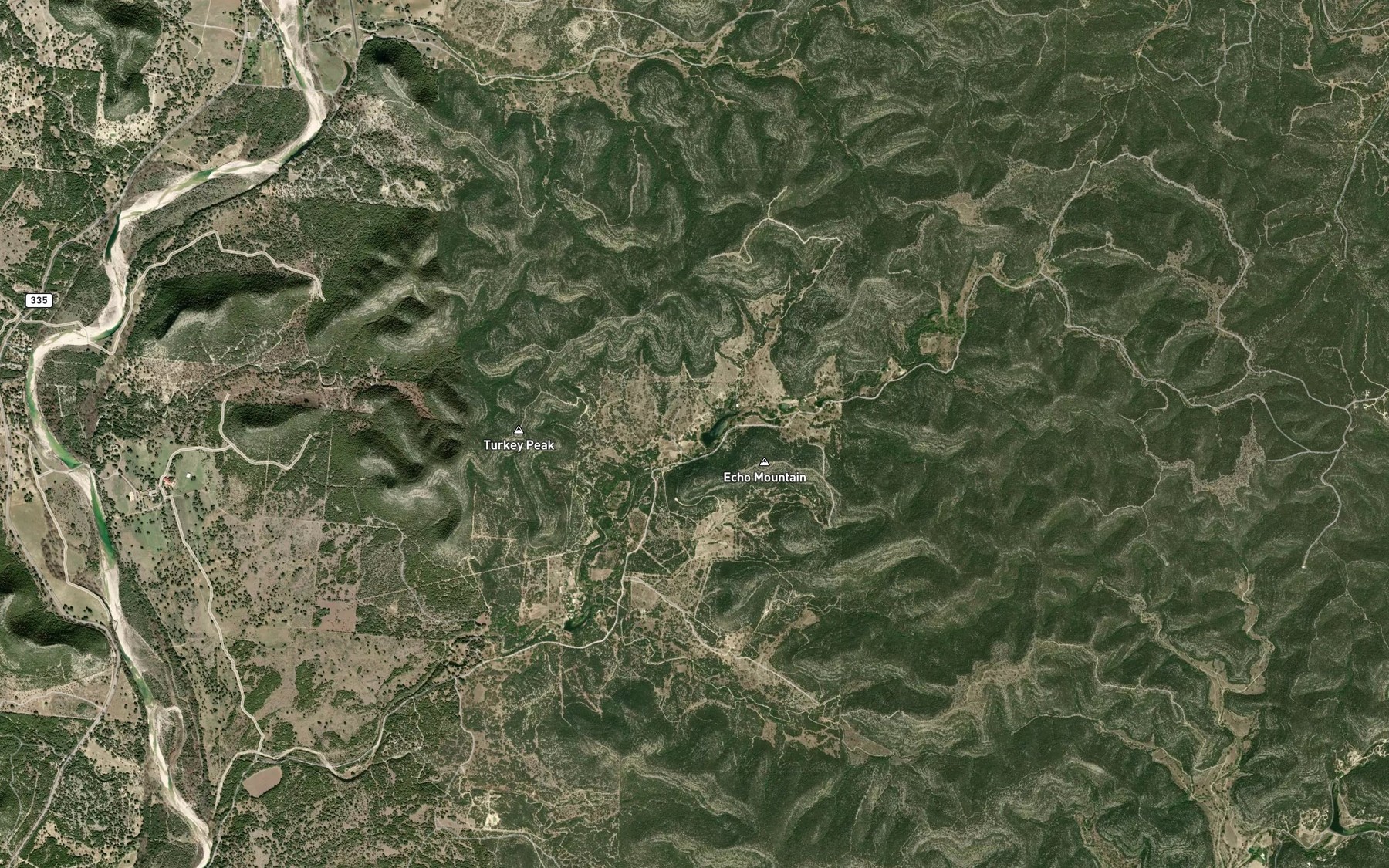 Satellite map of the Pletcher Lake