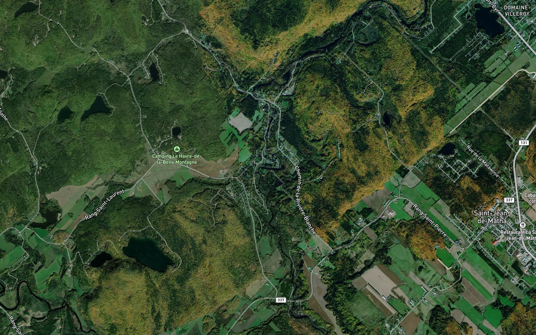 Satellite map of the Lac Gadoury