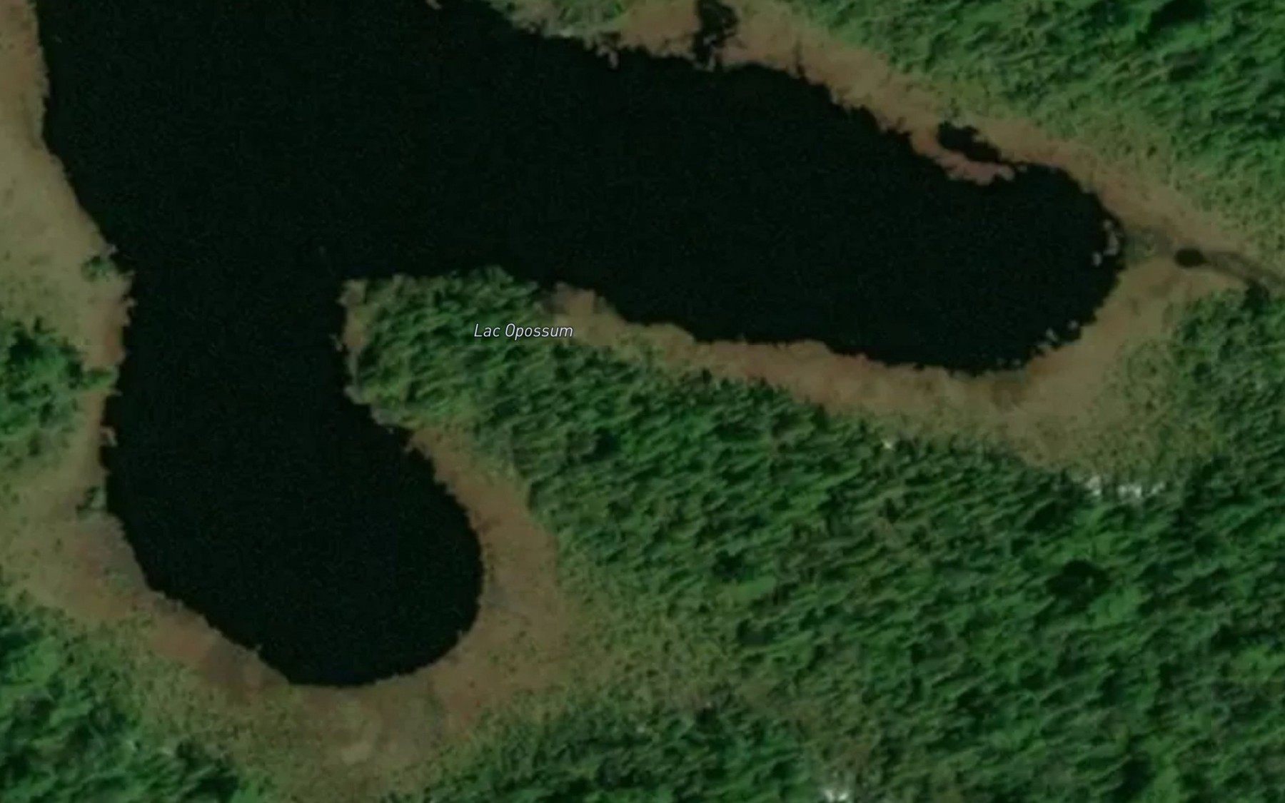 Satellite map of the Lac Opossum