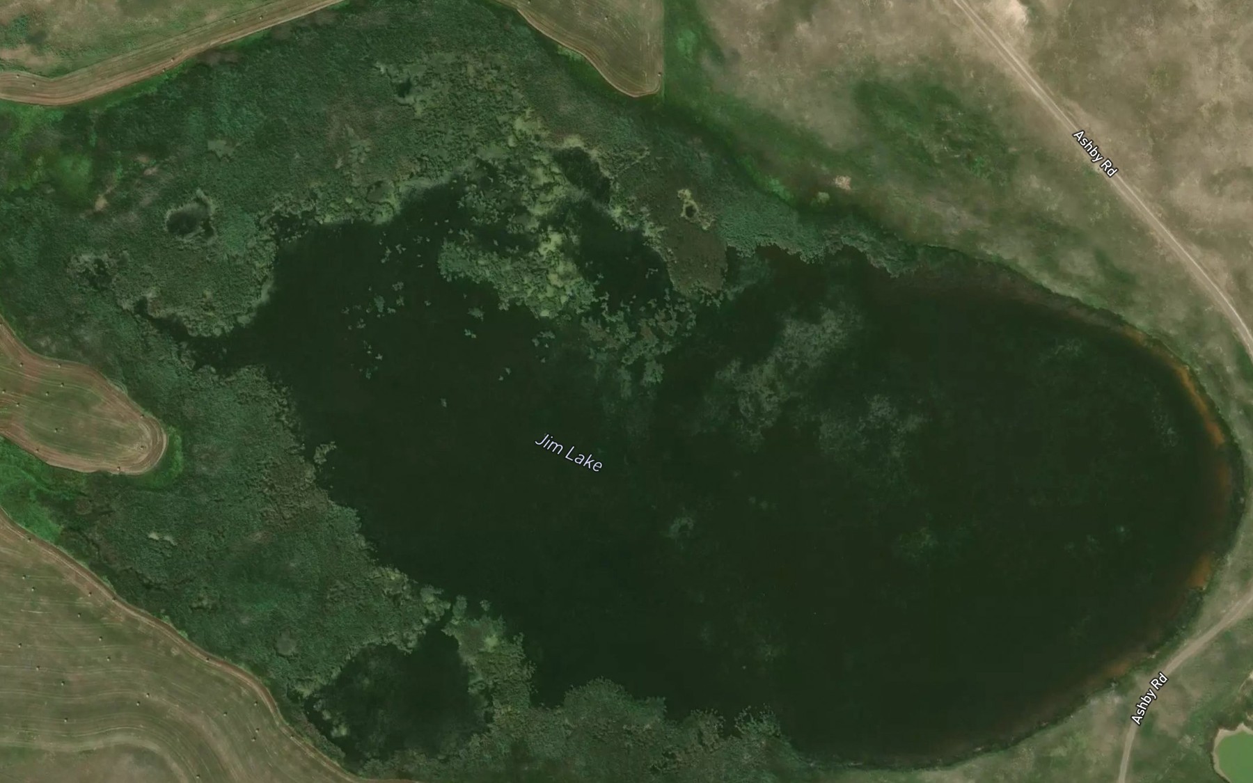 Satellite map of the Jim Lake