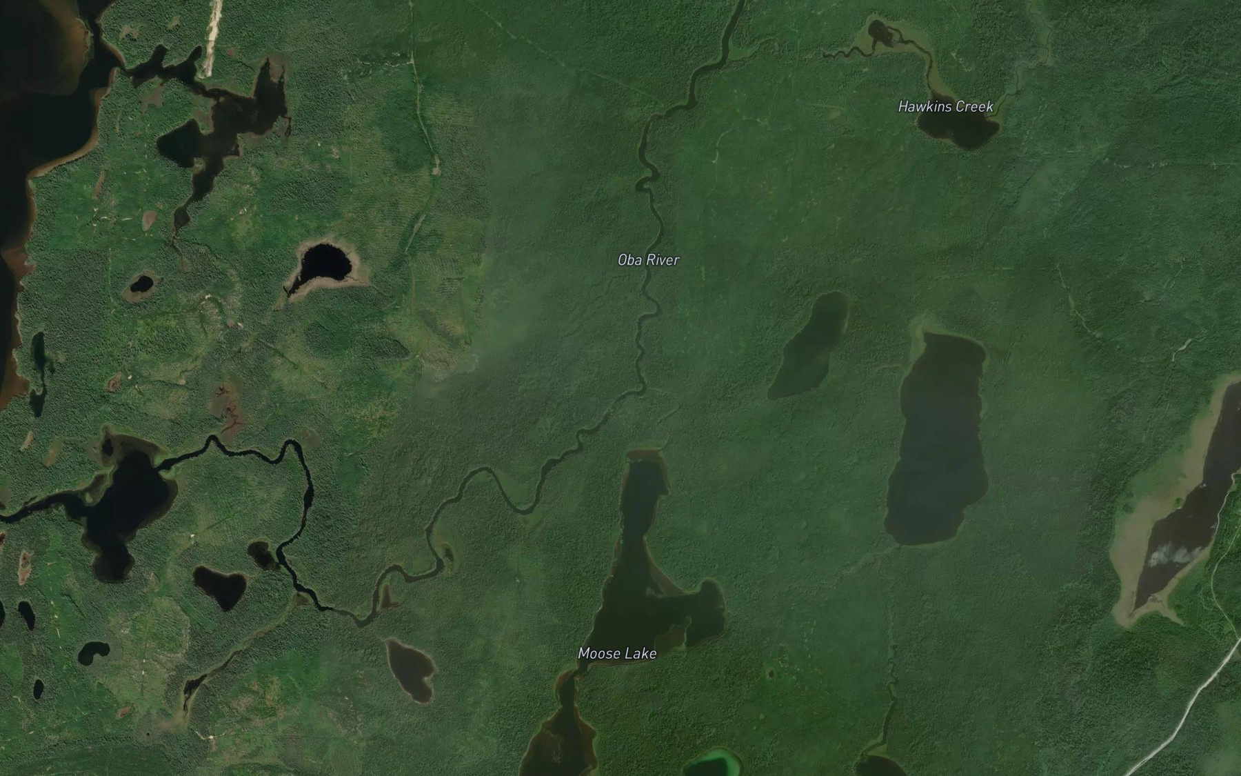 Satellite map of the Second Rapids