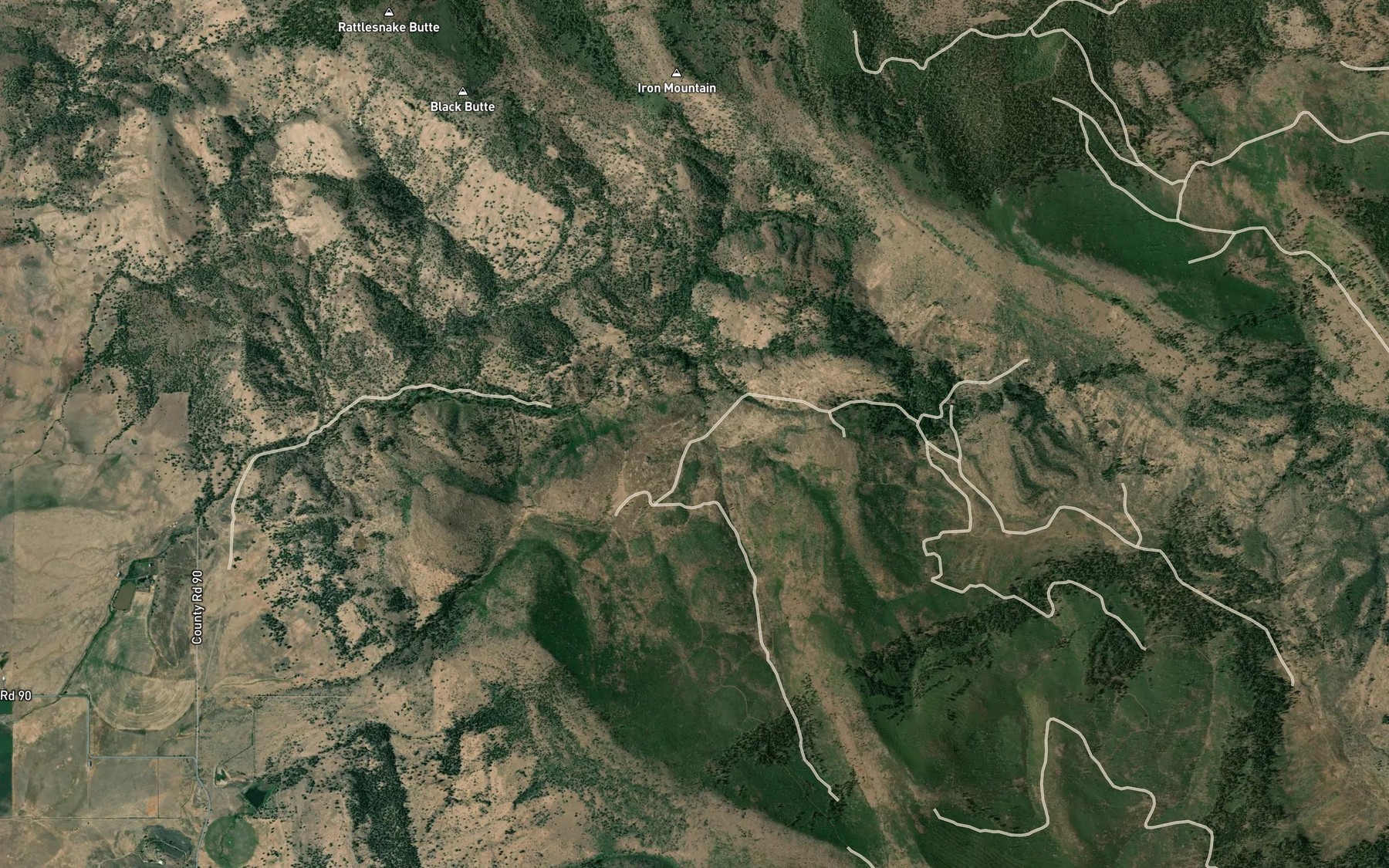 Satellite map of the Nichols Spring