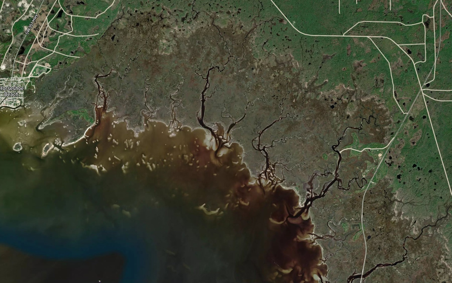 Satellite map of the Jim Lee Creek
