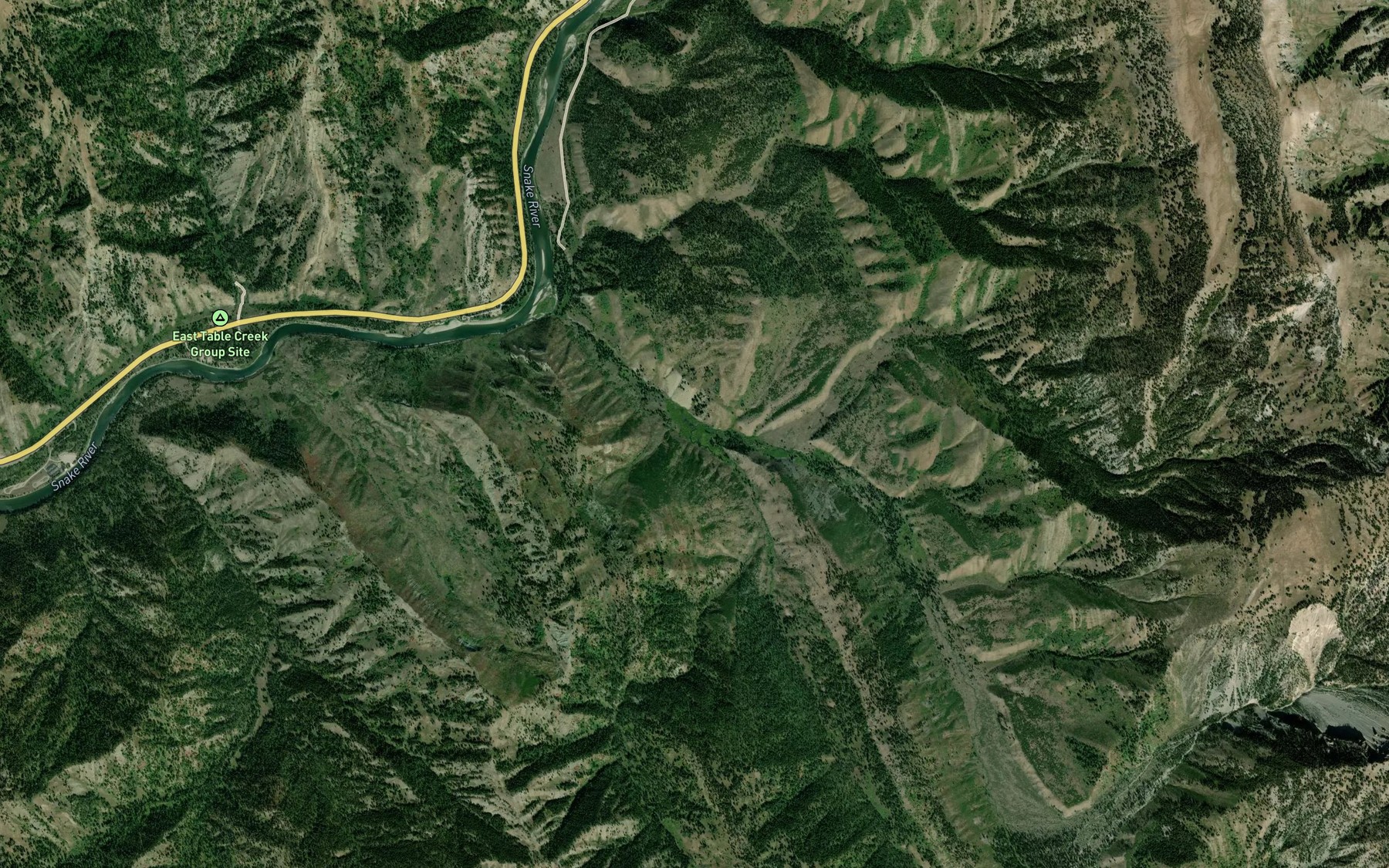 Satellite map of the West Bailey Creek
