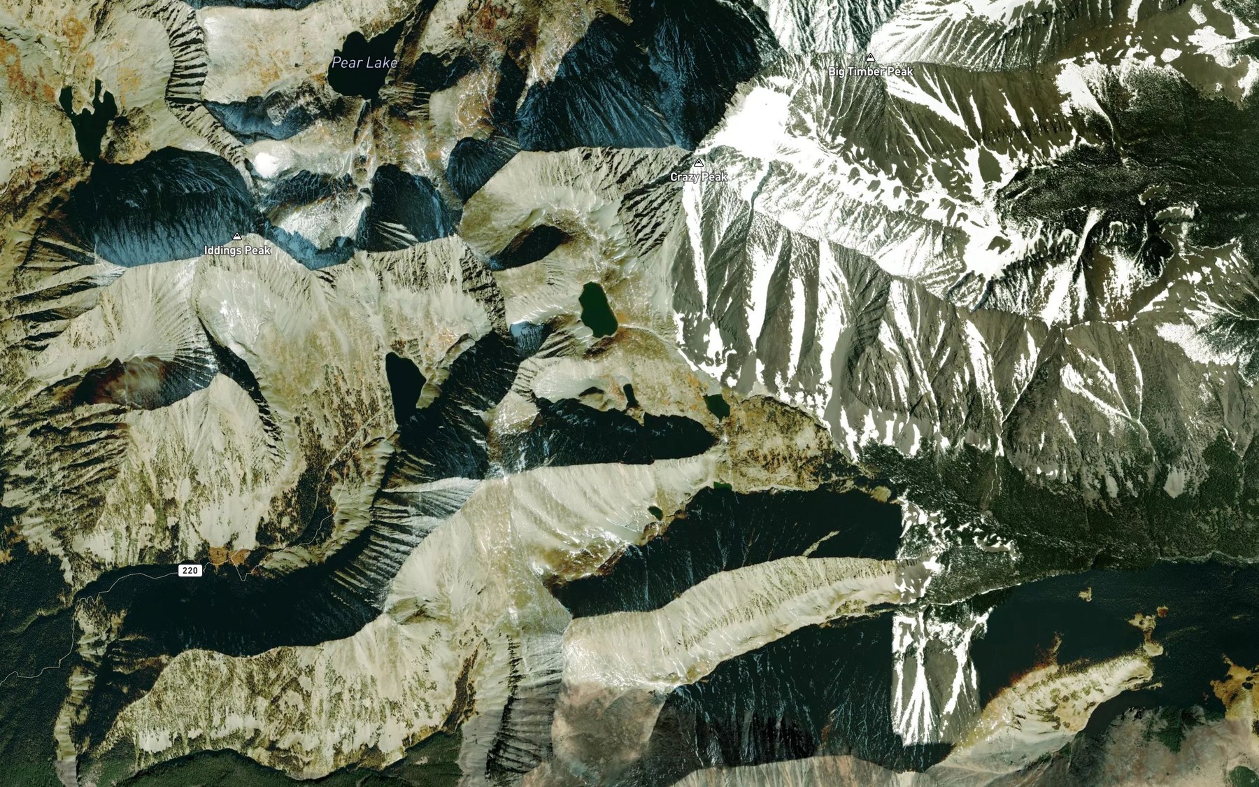 Satellite map of the Lost Lake