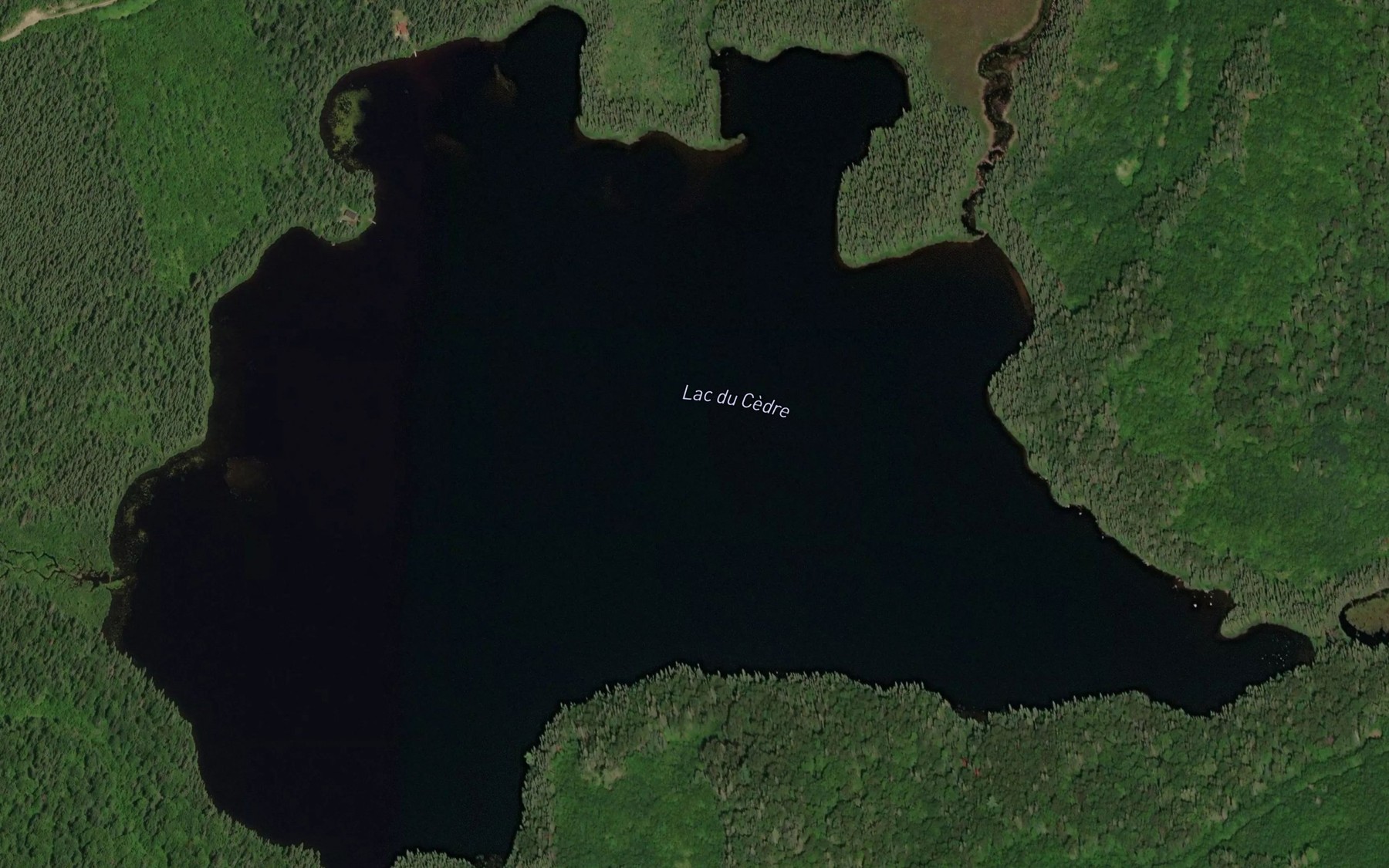 Satellite map of the Lac du Cedre