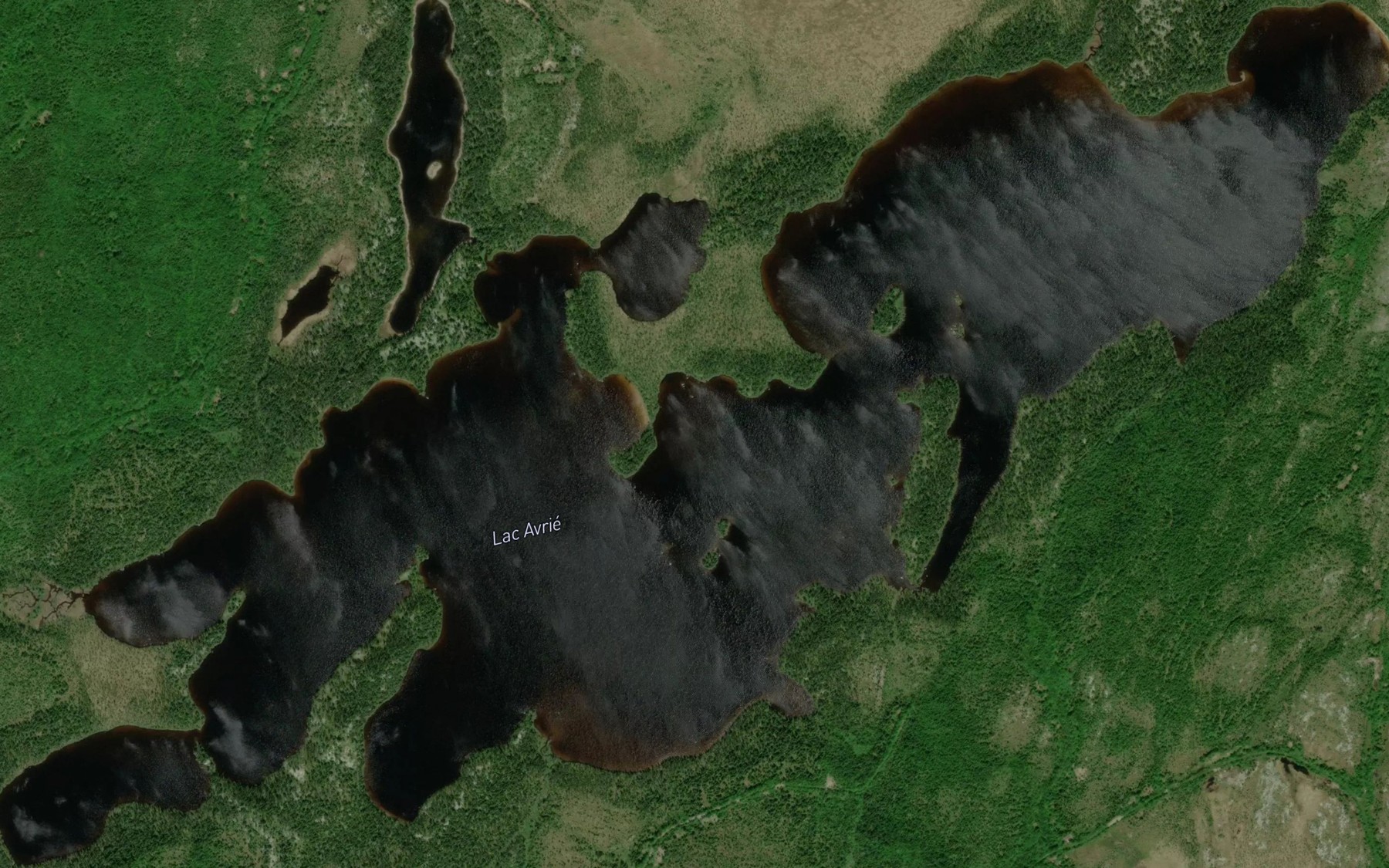 Satellite map of the Lac Avrie